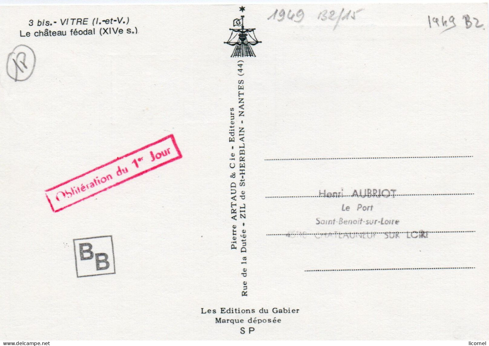 Carte  Maxi  1977 Premier Jour : Chateau De VITRE - 1970-1979