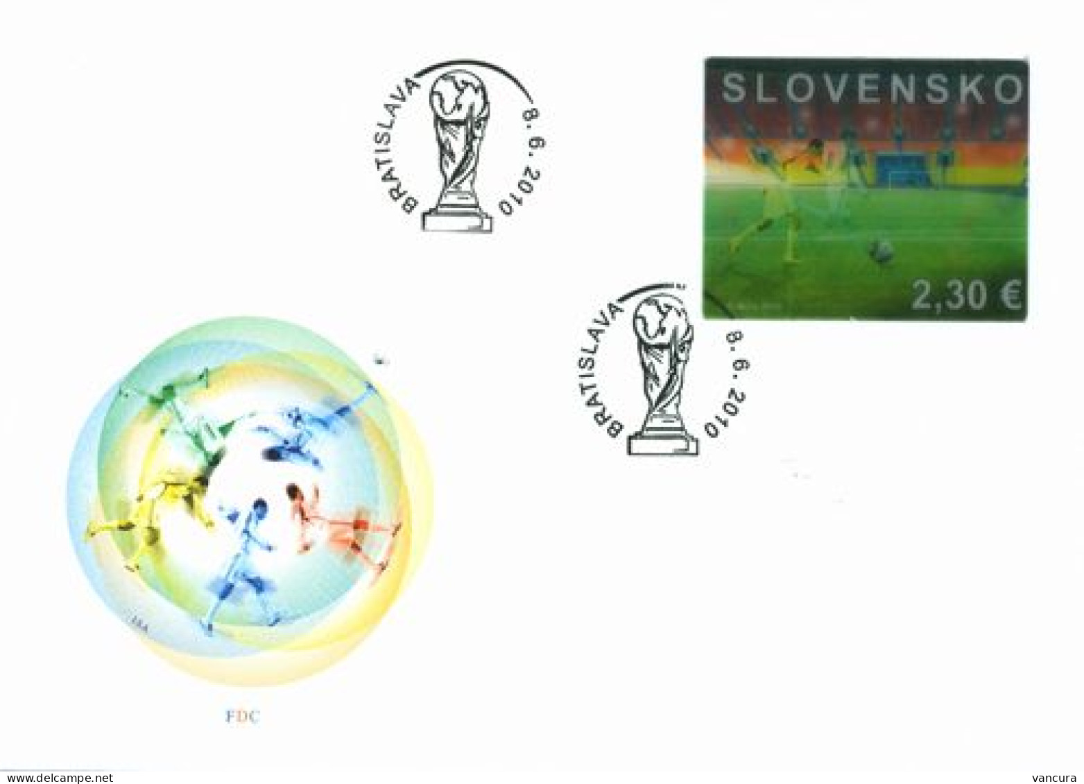 FDC 475 Slovakia In Football World Cup Final In South Africa 2010 - 2010 – South Africa