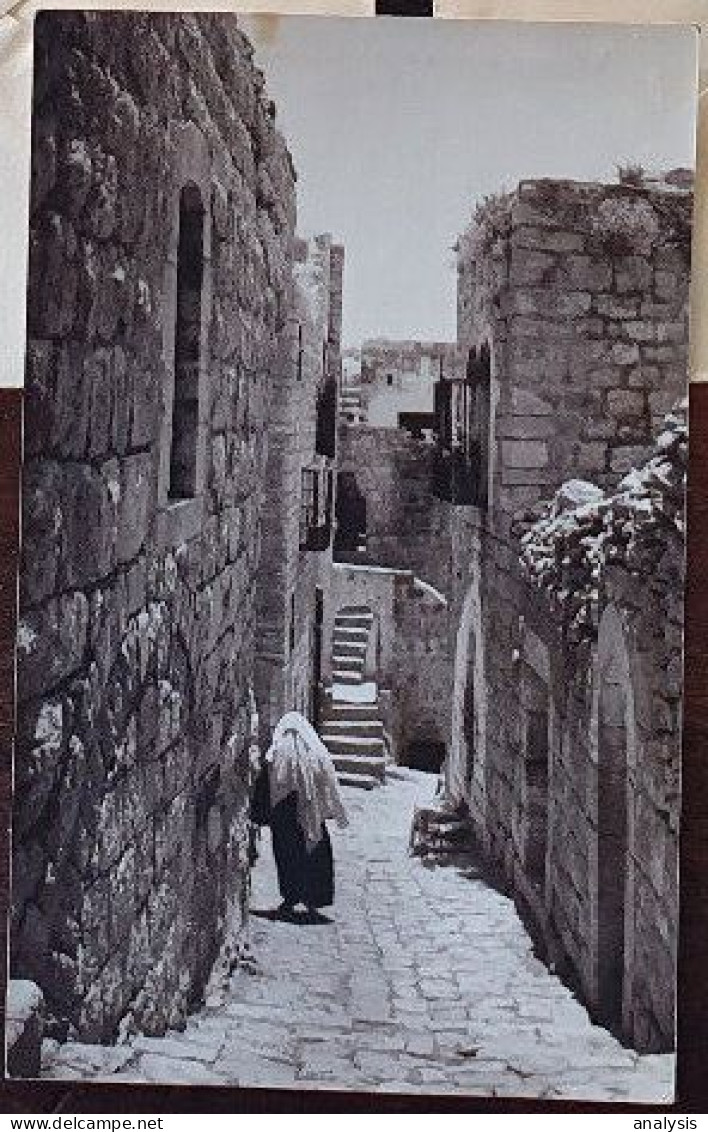 Palestine Haifa Postmarked Postcard Mailed To Germany 1935. 8M Rate. Bethlehem View - Palestine