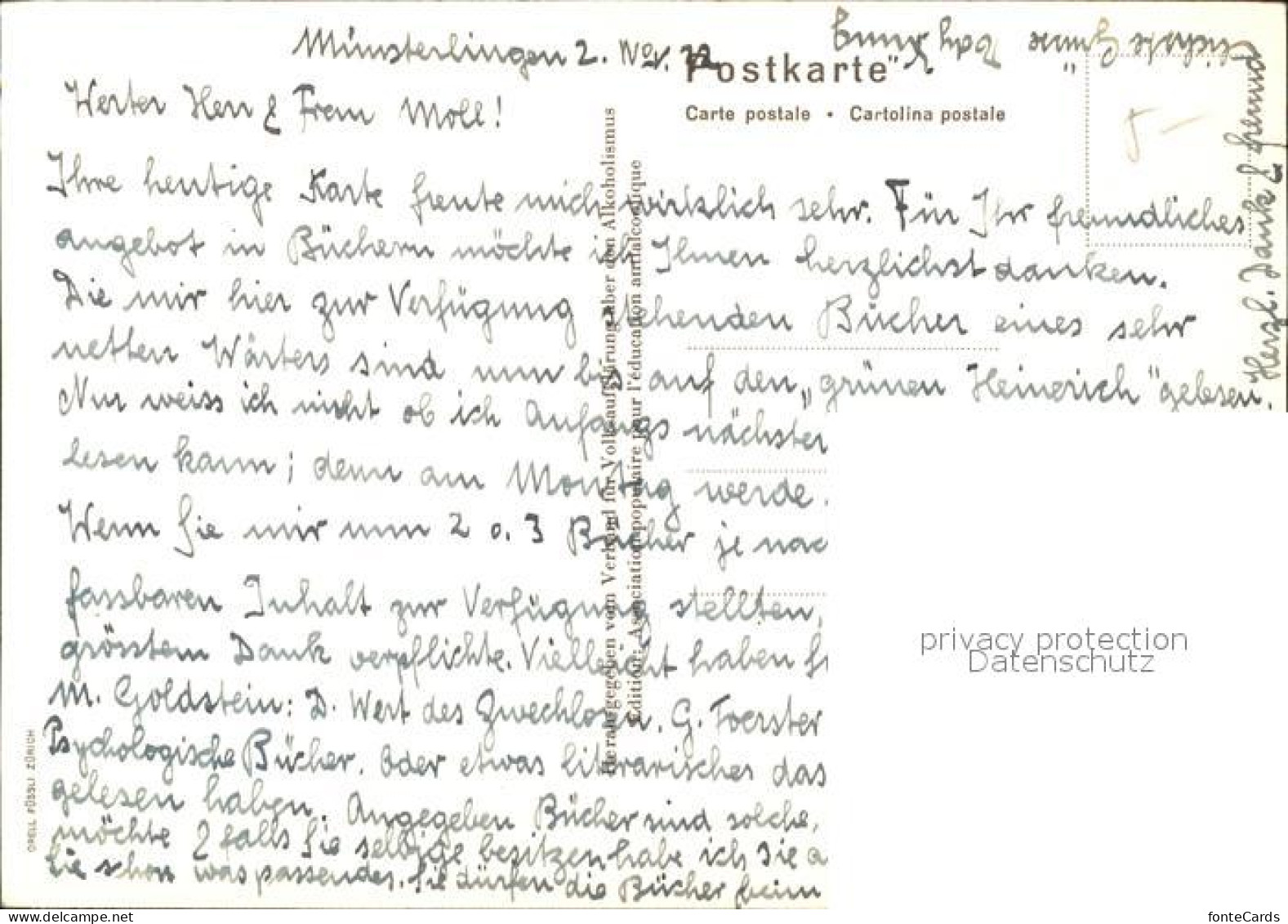 11649309 Muensterlingen TG Burg Weihnachtskarte Wild Muensterlingen - Autres & Non Classés