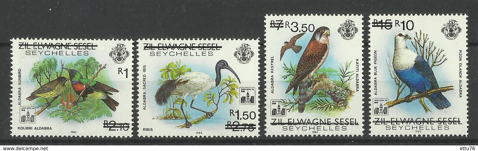 Seychelles  1994  Overprinted,Surcharged  Birds  Set  MNH - Otros & Sin Clasificación