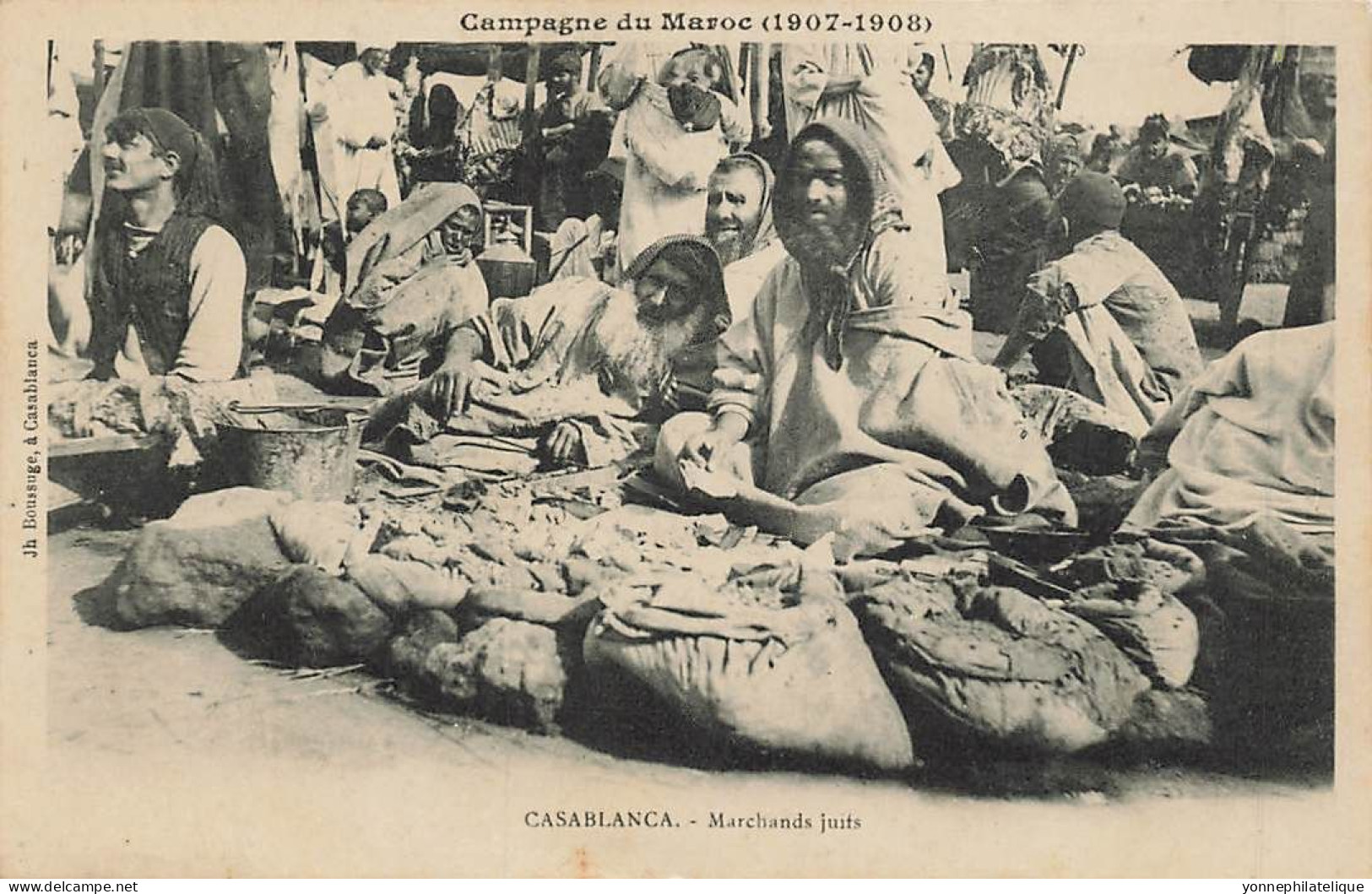 JUDAÏCA - JEWISH - MAROC - CASABLANCA - Campagne Du Maroc (1907-1908) - Marchands Juifs - Jud-404 - Judaika