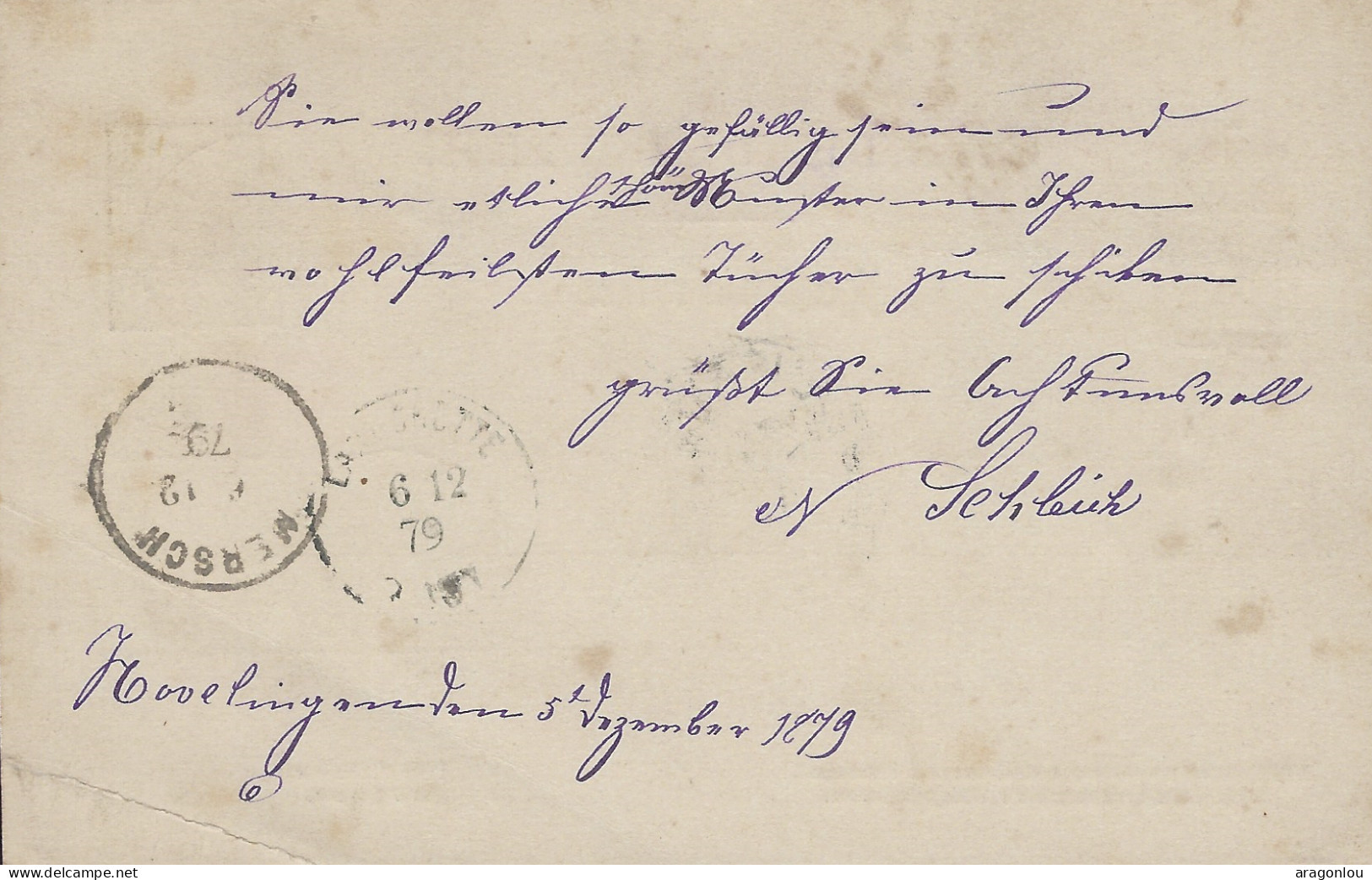 Luxembourg - Luxemburg -  Carte - Postale  1879  Adressiert An Herrn  Ginter - Ginter ,  Larochette - Postwaardestukken