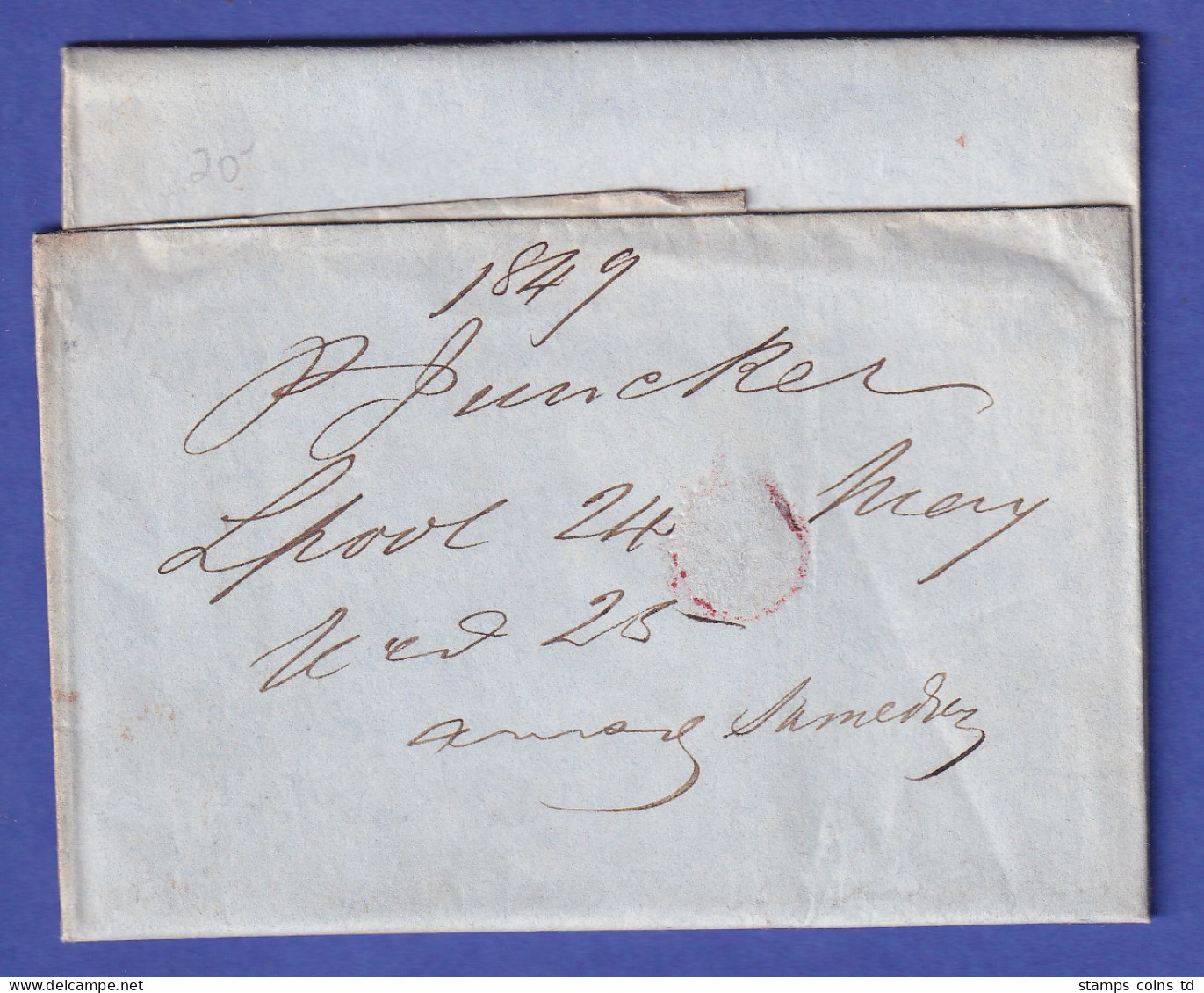 England Brief Mit Zweikreis-O LIVERPOOL 1849 Und PAID-O Nach London - Europe (Other)