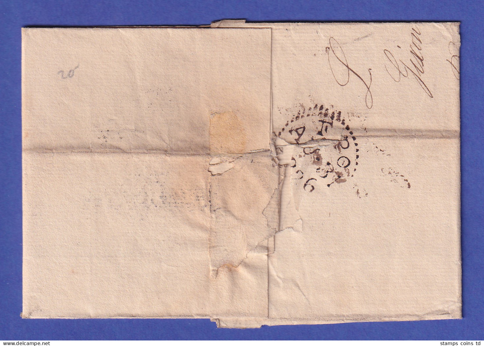 Spanien Vorphila-Brief Mit Zweizeiler GN ASTURIAS Und ESPAGNE PAR BAYONNE 1826 - Autres - Europe