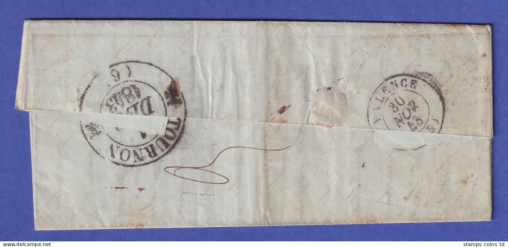 Frankreich Vorphila-Brief Mit Zweikreis-O CREST Nach Tournon 1843 - Autres - Europe