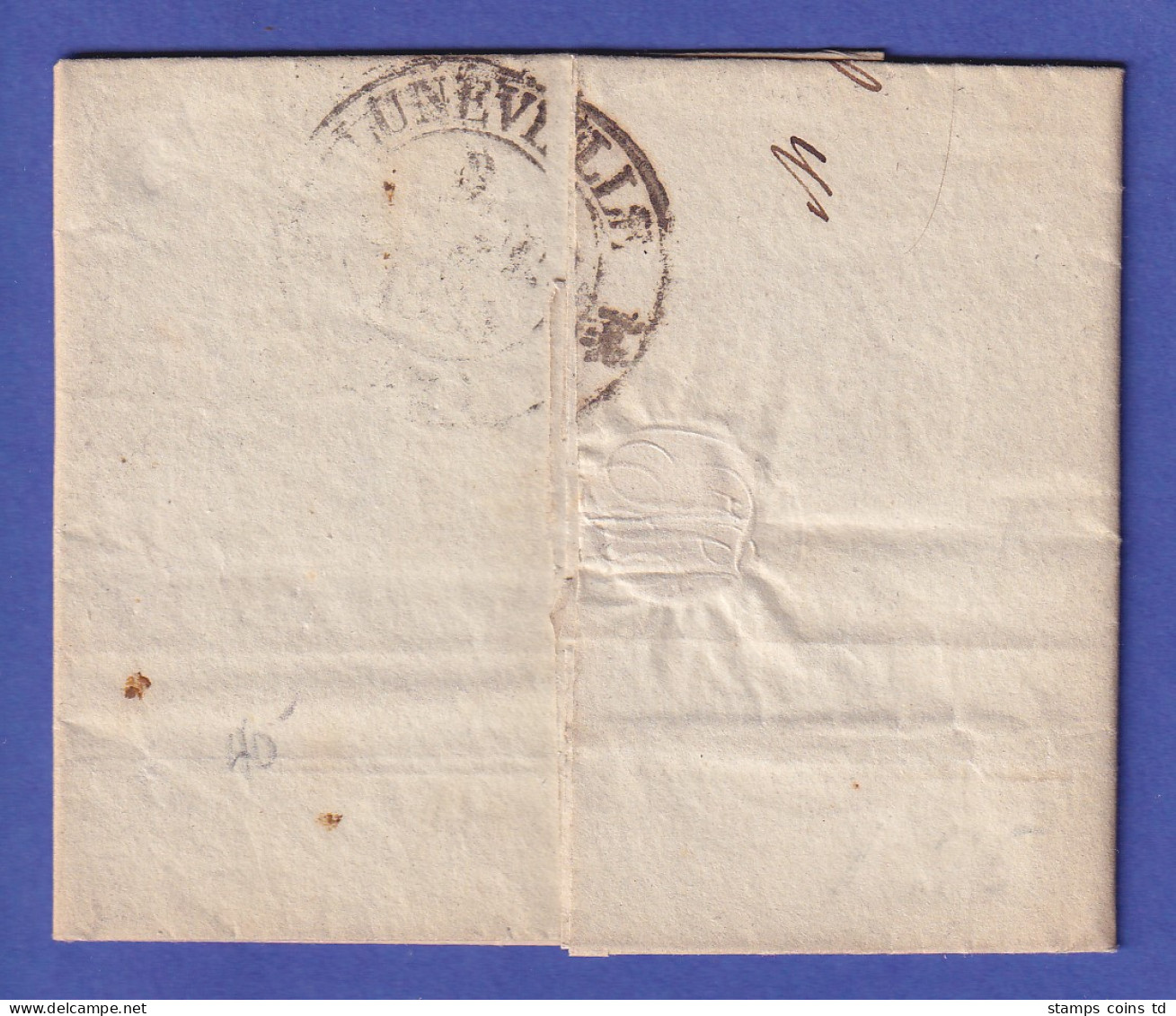 Schweiz Vorphila-Brief Mit Einzeiler CHAUX DE FONDS Und Beförderungs-O 1835 - Europe (Other)