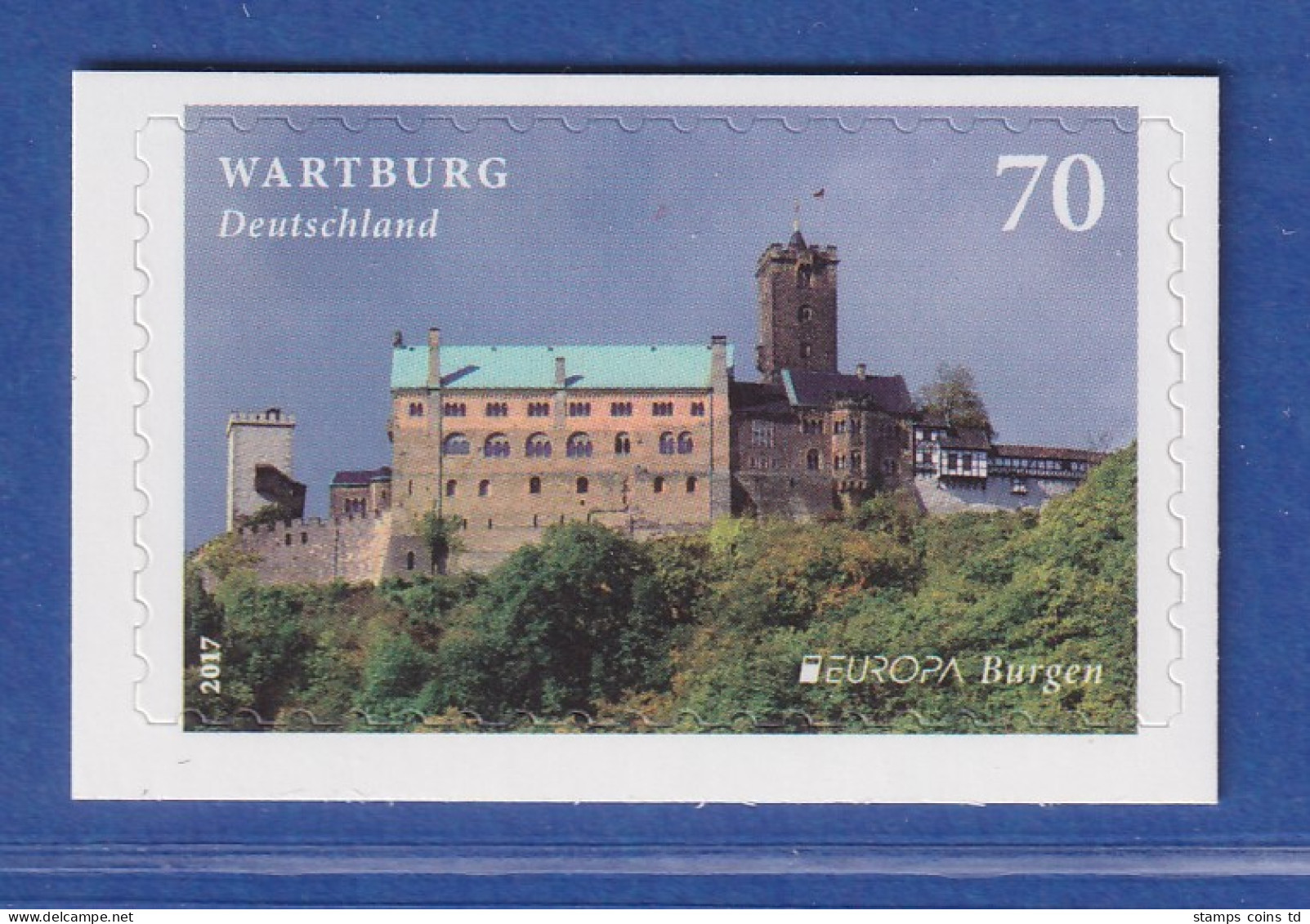 Bund 2017 Wartburg Eisenach 70Cent SELBSTKLEBEND Mi-Nr. 3311 ** - Autres & Non Classés