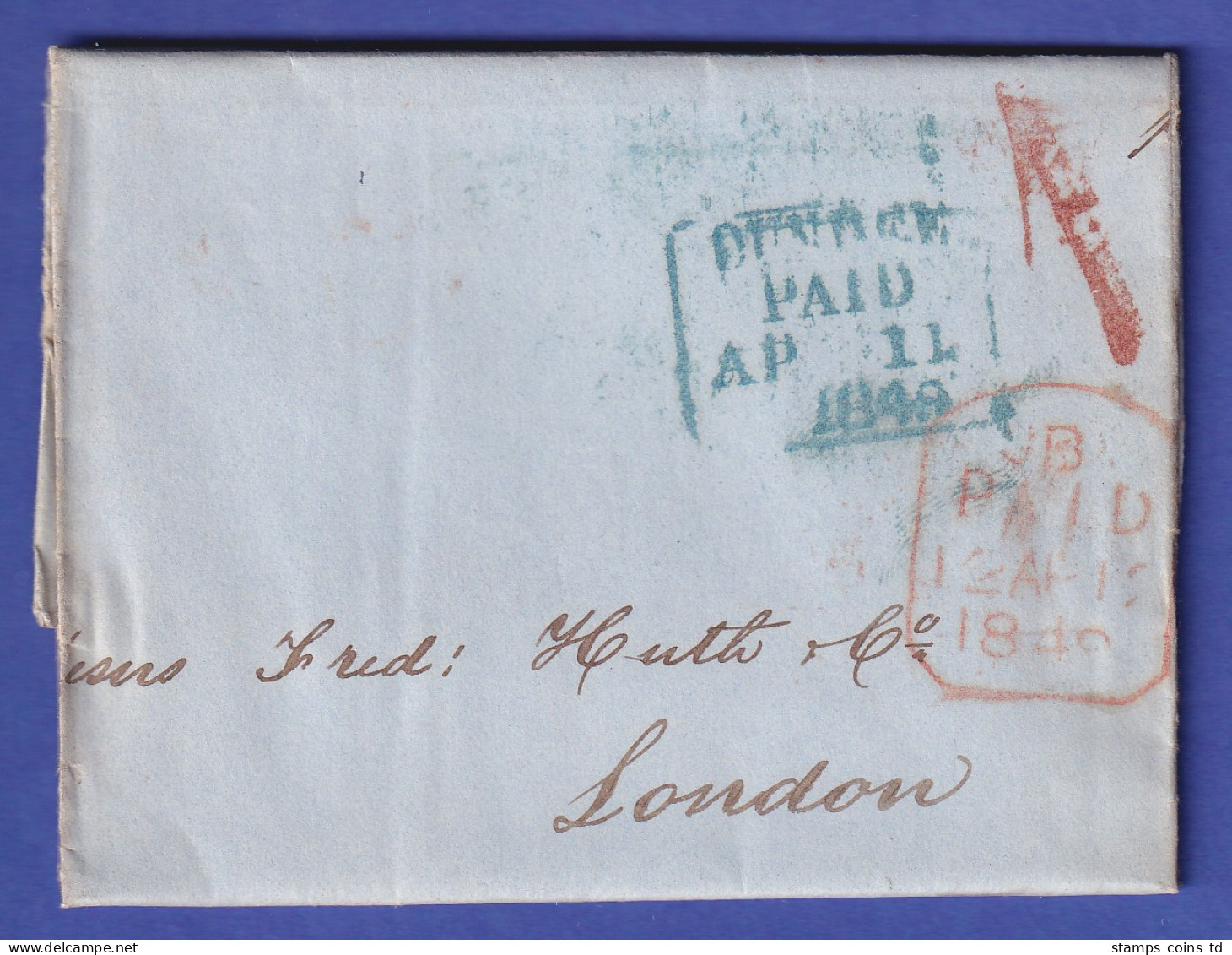 Schottland Brief Mit PAID-O 1849 Von Dundee Nach London - Europe (Other)
