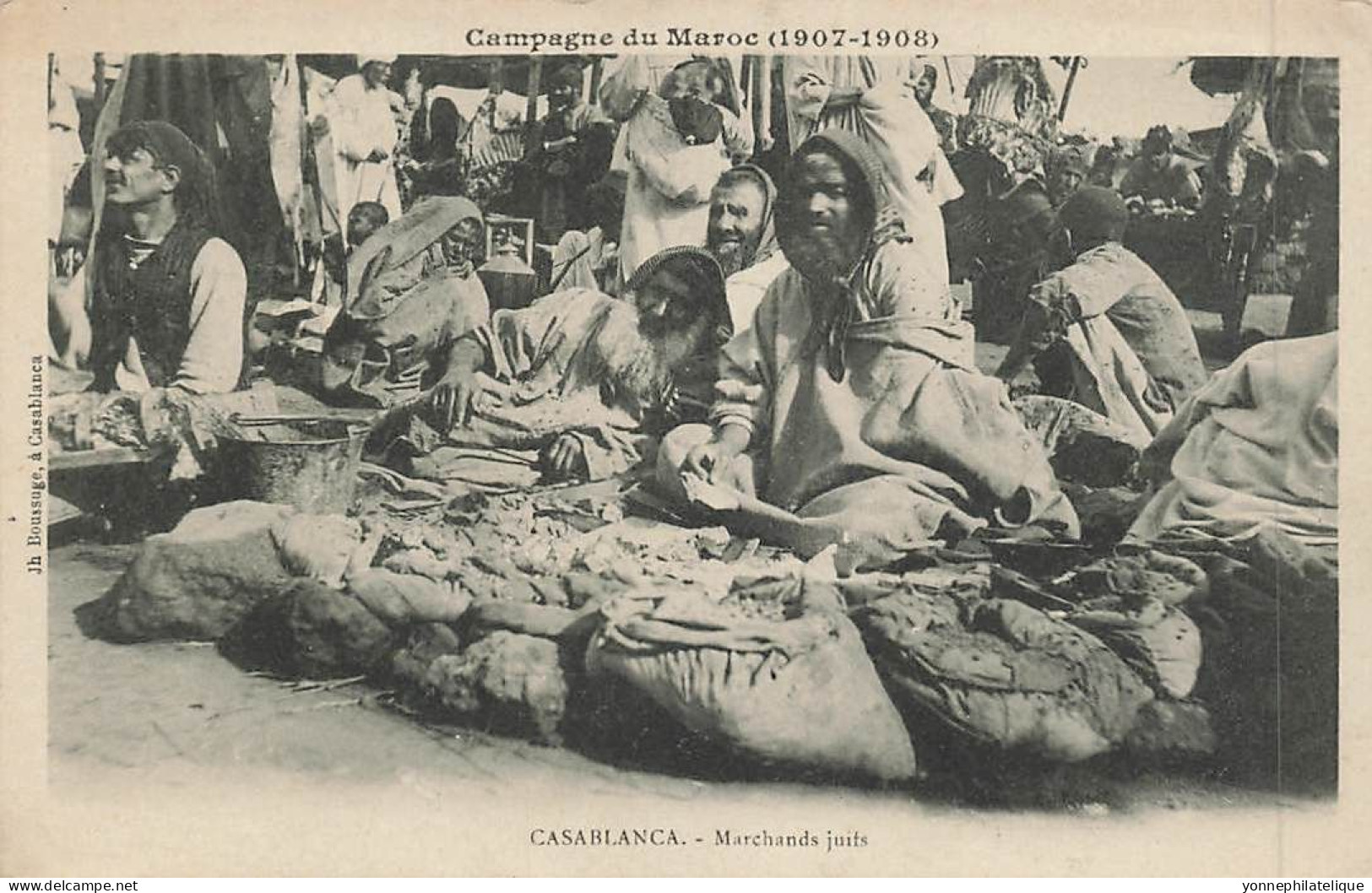 JUDAÏCA - JEWISH - MAROC - CASABLANCA -  Marchands Juifs - Campagne Du Maroc (1907-1908) - Jud-406 - Judaísmo