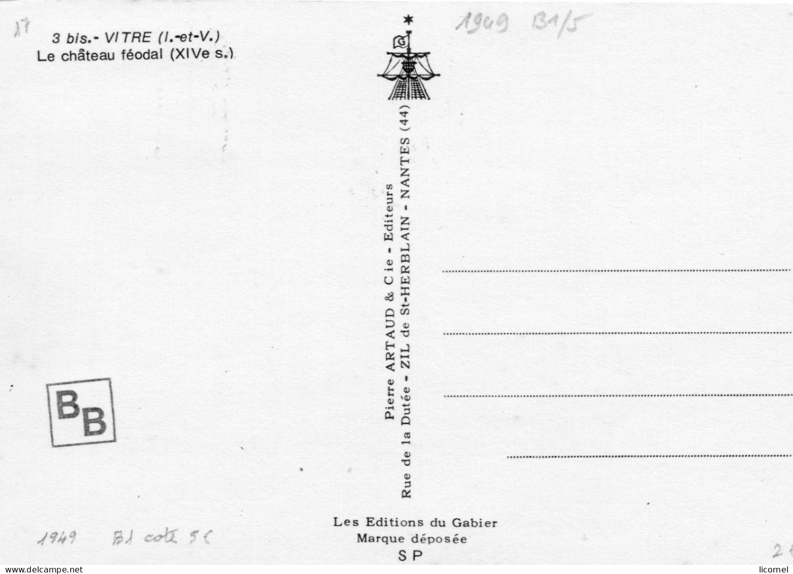 Carte  Maxi  1977 Premier Jour: Chateau De VITRE - 1970-1979