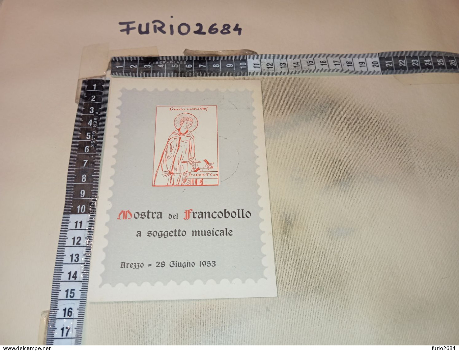 MX00167 AREZZO 1953 TIMBRO ANNULLO MOSTRA DEL FRANCOBOLLO A SOGGETTO MUSICALE - 1946-60: Poststempel