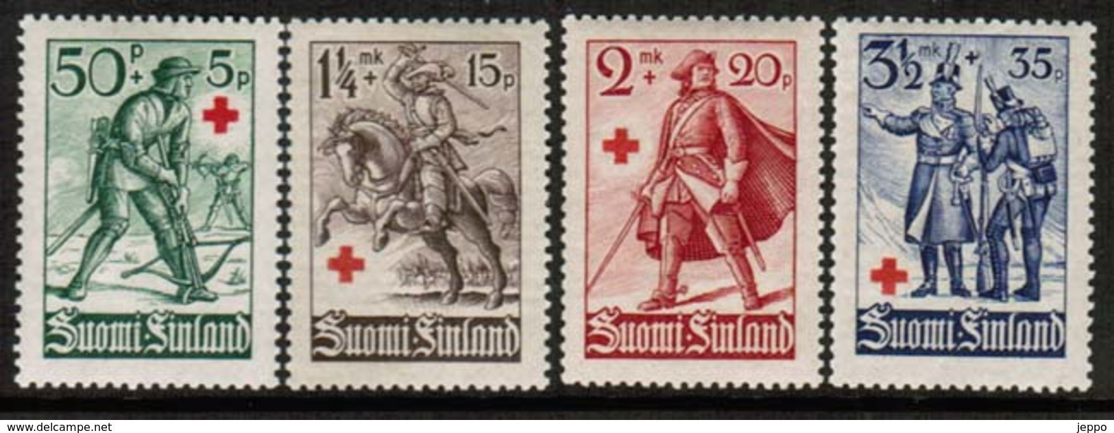 1940 Finland Red Cross Very Fine Complete Set MNH. - Nuevos