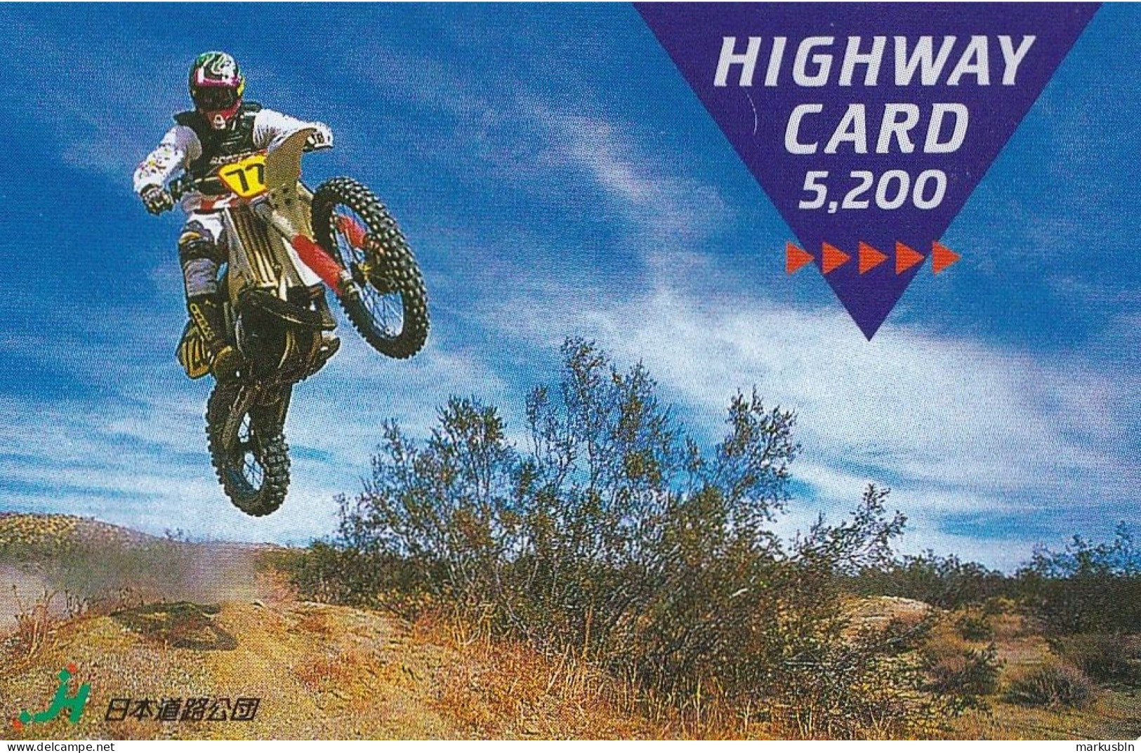 Japan Prepaid Highway Card 5,200 - Dirtbike Motorcycle Nature - Japan