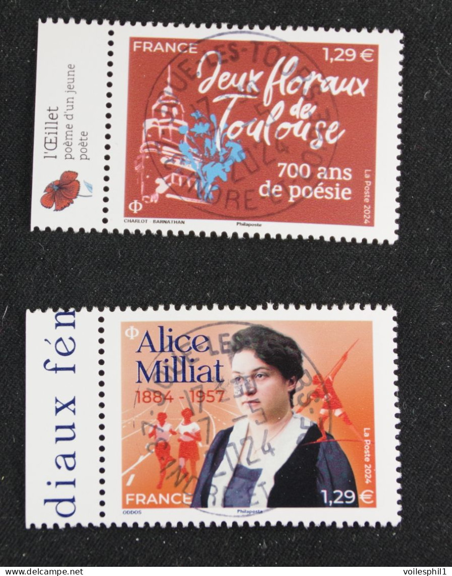 France 2024 - Alice Milliat Et Jeux Floraux De Toulouse- Oblitérés - Used Stamps