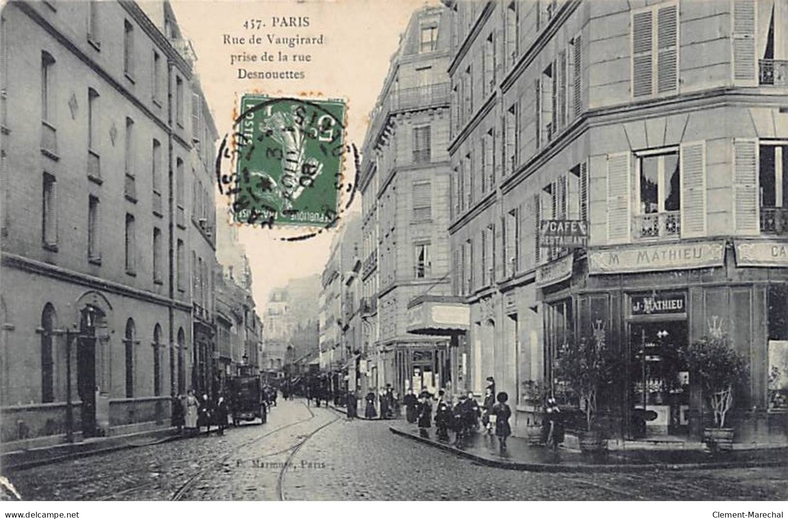 PARIS - Rue De Vaugirard Prise De La Rue Desnouettes - état - Arrondissement: 06