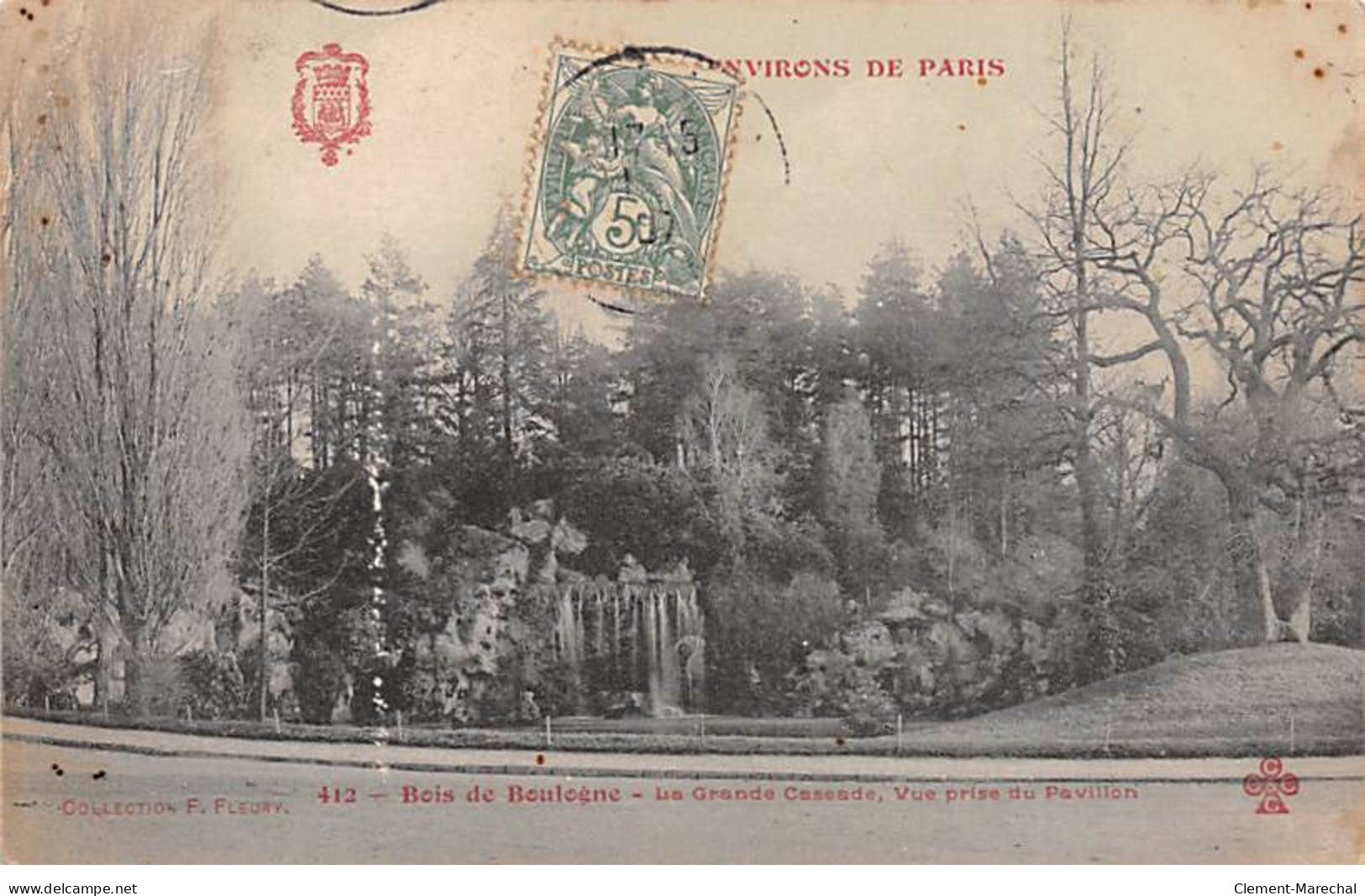 PARIS - Bois De Boulogne - La Grande Cascade - Vue Prise Du Pavillon - F. Fleury - Très Bon état - Arrondissement: 16