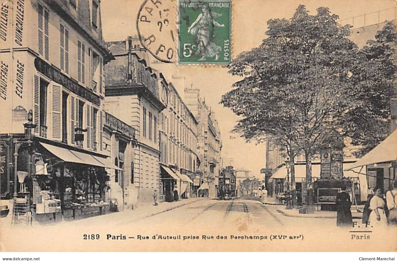 PARIS - Rue D'Auteuil Prise Rue Des Perchamps - F. F. - Très Bon état - District 16