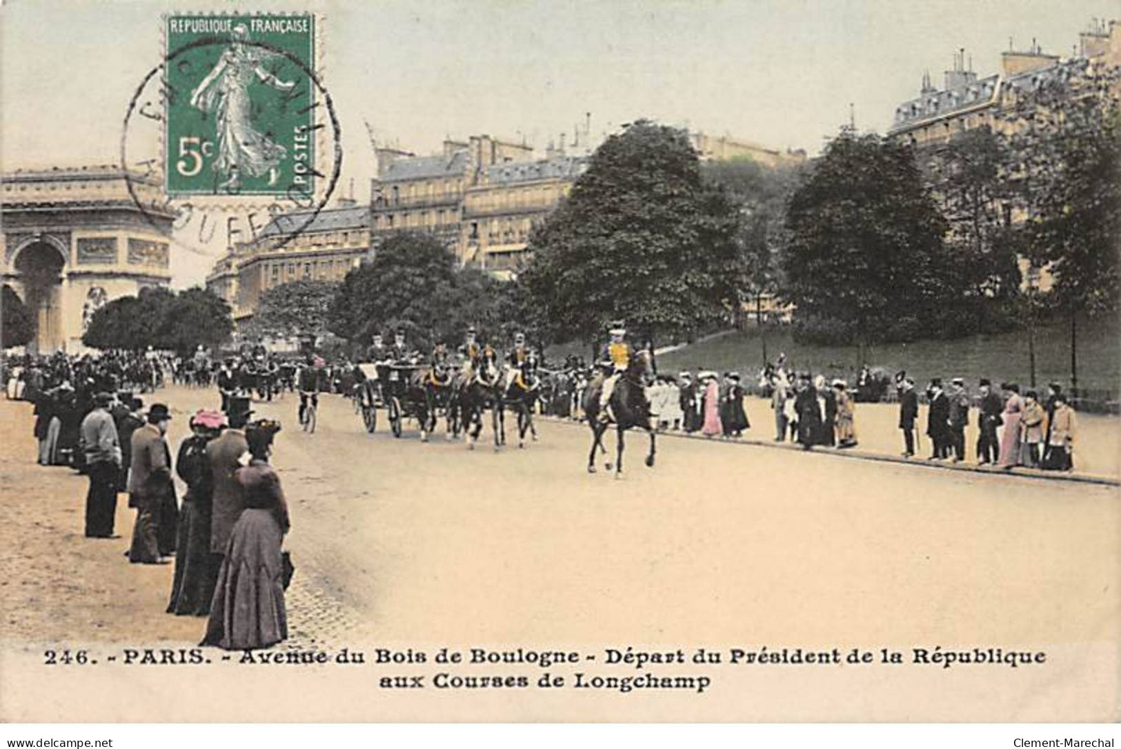 PARIS - Avenue Du Bois De Boulogne - Départ Du Président De La République Aux Courses De Longchamp - Très Bon état - District 16