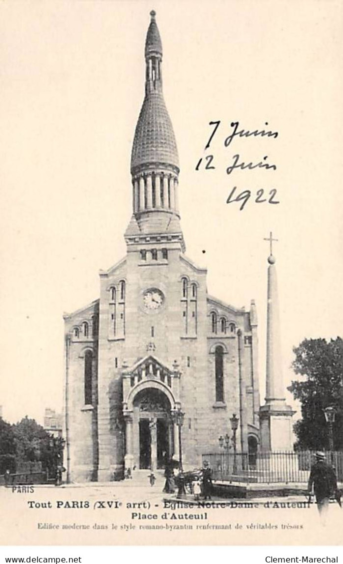 TOUT PARIS - Eglise Notre Dame D'Auteuil - Place D'Auteuil - F. Fleury - Très Bon état - District 16