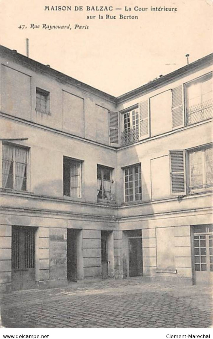 PARIS - Maison De Balzac - La Cour Intérieure Sur La Rue Berton - Très Bon état - Distretto: 16