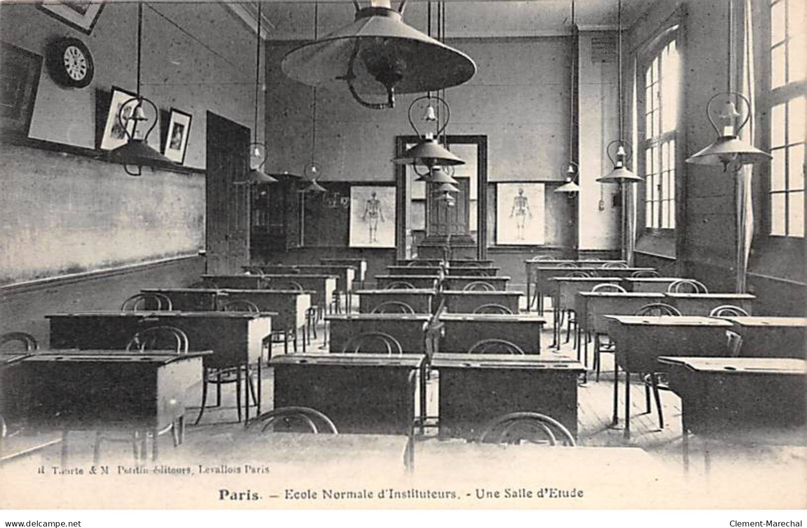 PARIS - Ecole Normale D'Instituteurs - Une Salle D'Etude - Très Bon état - District 16