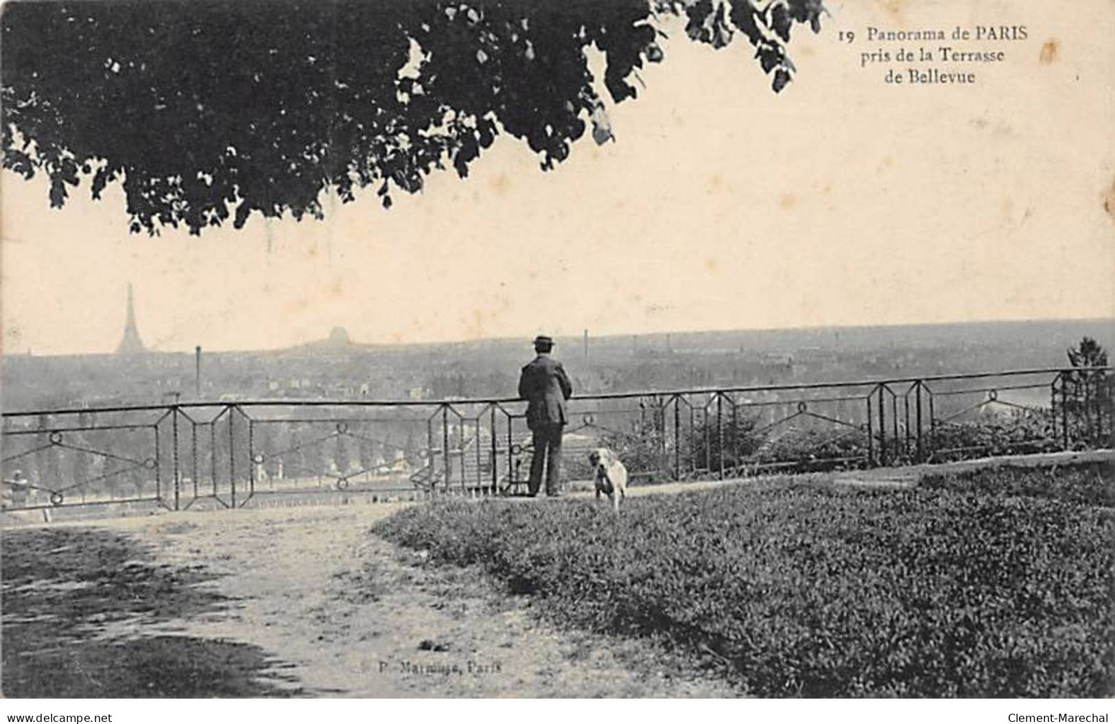 PARIS - Panorama De Paris Pris De La Terrasse De Bellevue - Très Bon état - Paris (19)