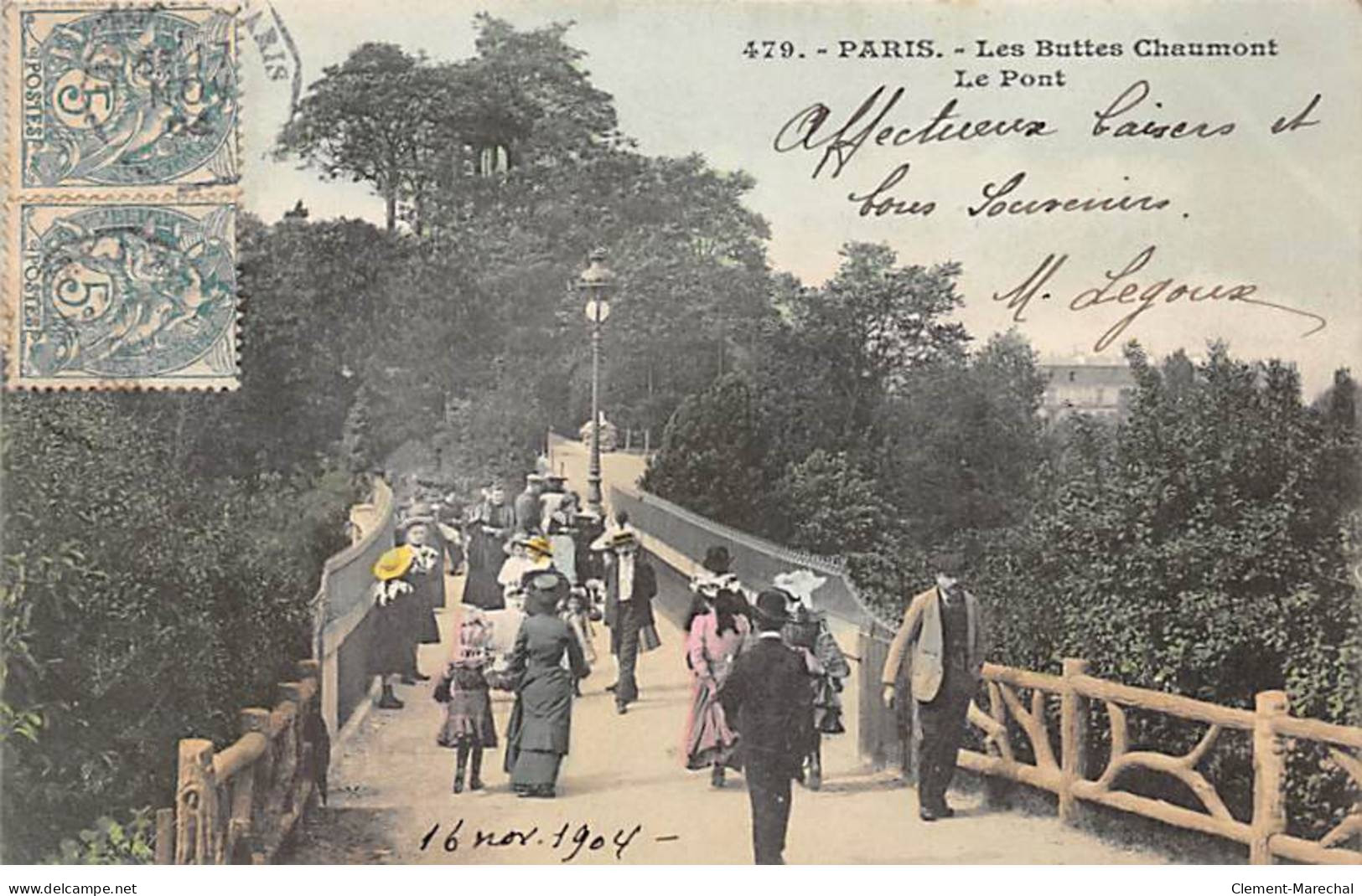 PARIS - Les Buttes Chaumont - Le Pont - Très Bon état - Arrondissement: 19