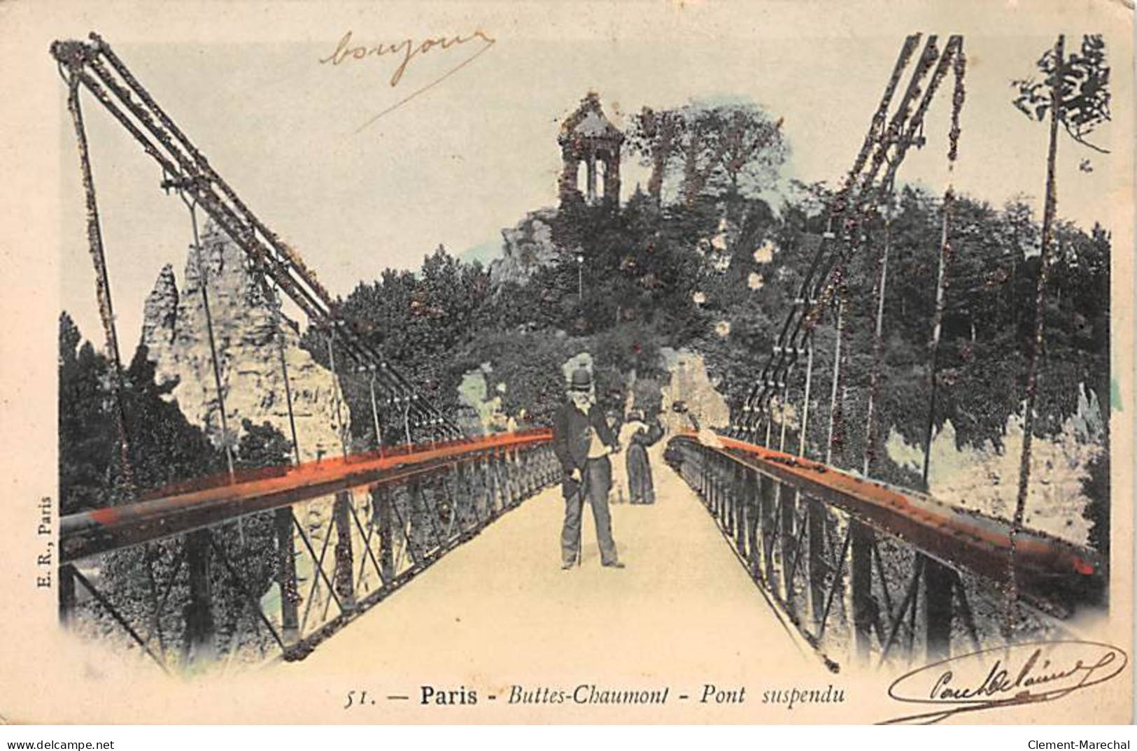 PARIS - Buttes Chaumont - Pont Suspendu - Très Bon état - District 19