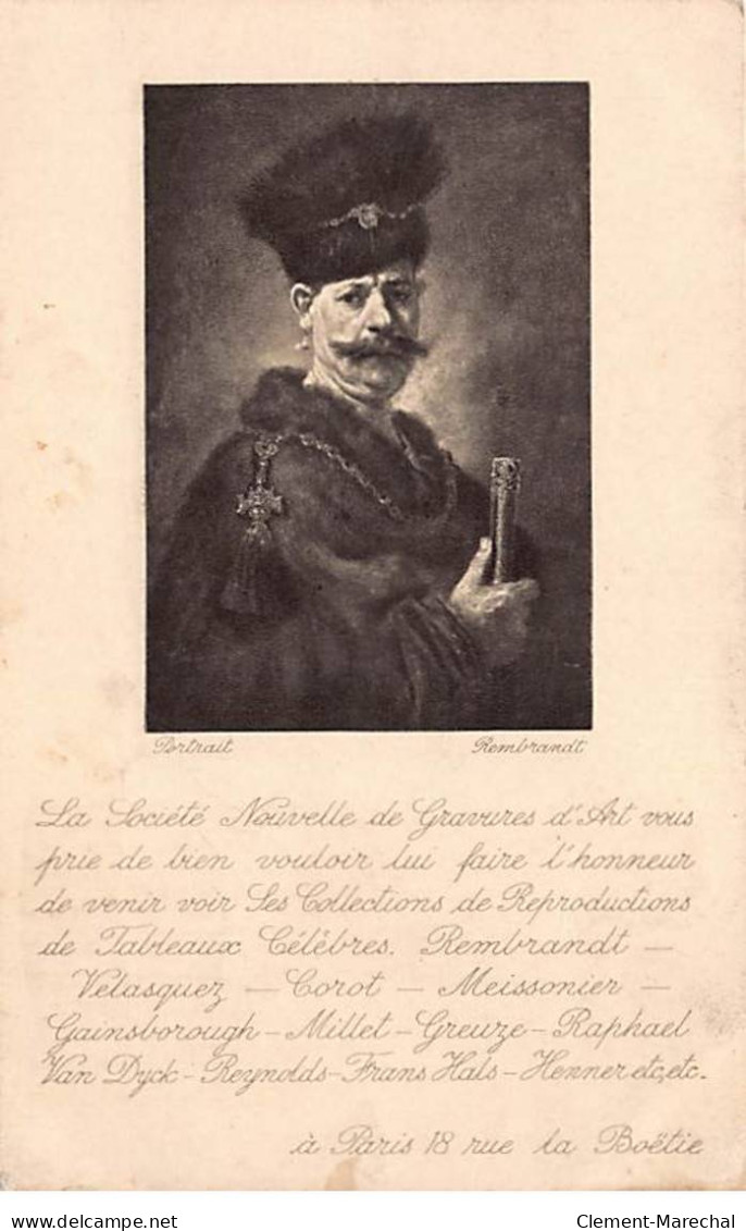 PARIS - Portrait Rembrandt - Très Bon état - Arrondissement: 08