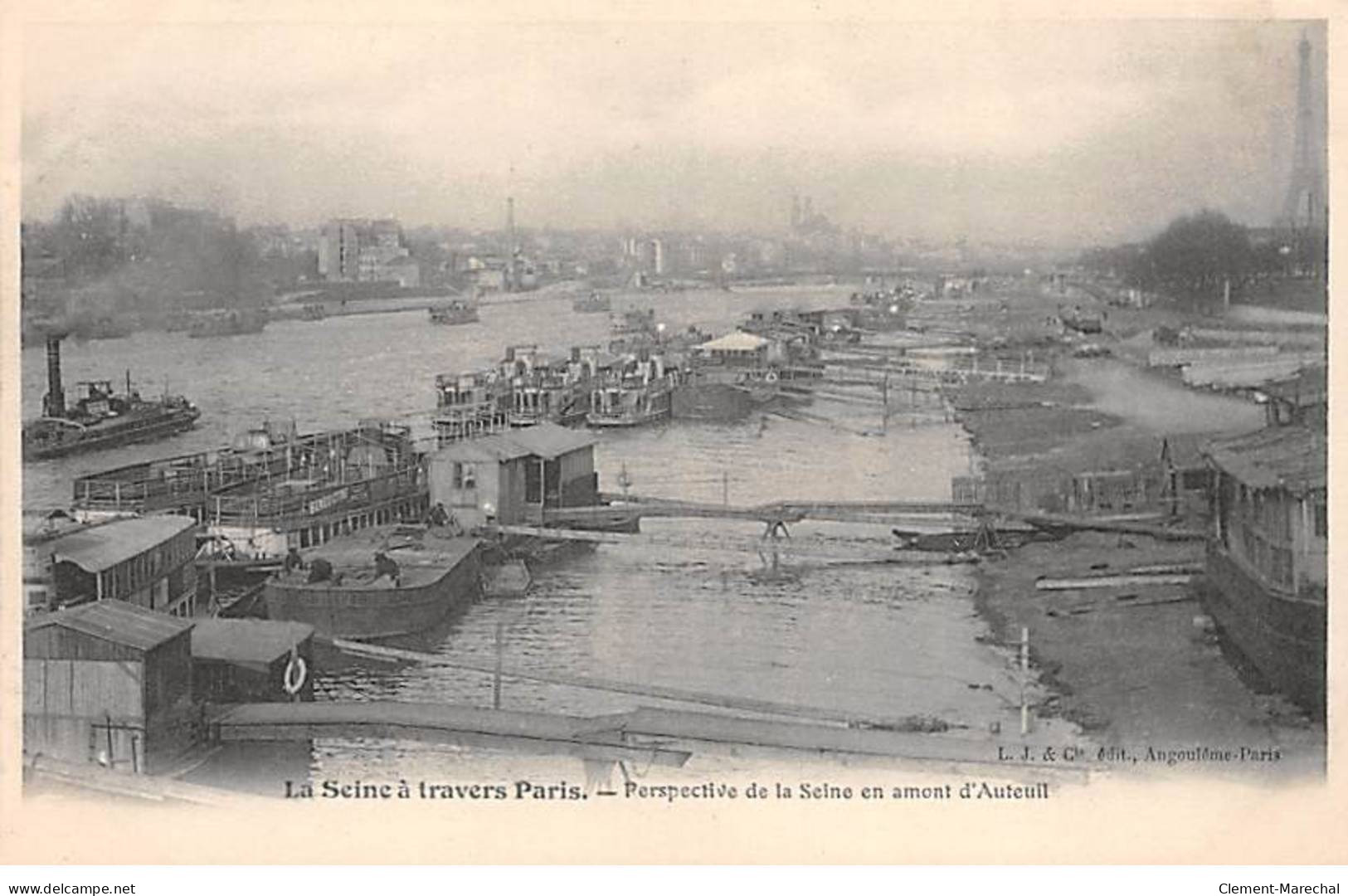 PARIS - La Seine à Travers Paris - Perspective De La Seine En Amont D'Auteuil - Très Bon état - Arrondissement: 18