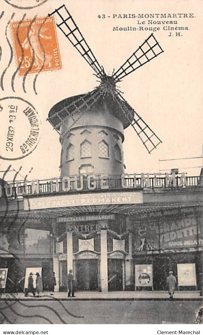 PARIS - Montmartre - Le Nouveau Moulin Rouge Cinéma - Très Bon état - Arrondissement: 18