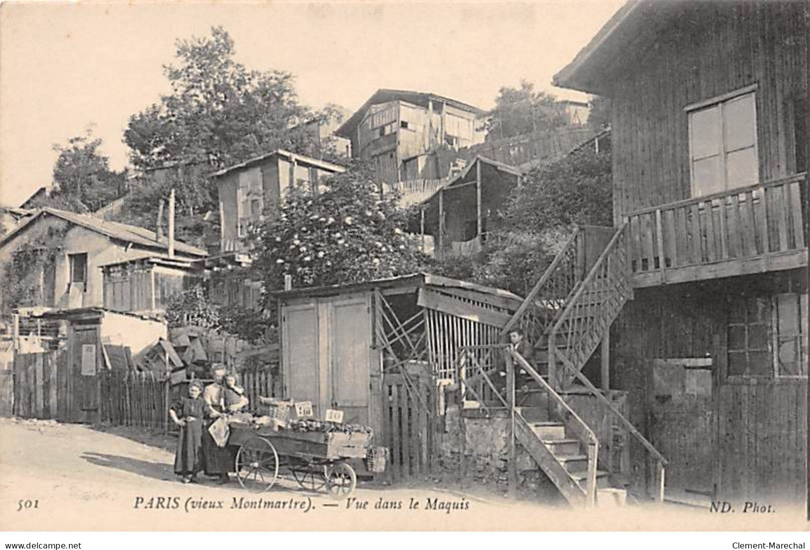 PARIS - Vieux Montmartre -Vue Dans Le Maquis - Très Bon état - Arrondissement: 18