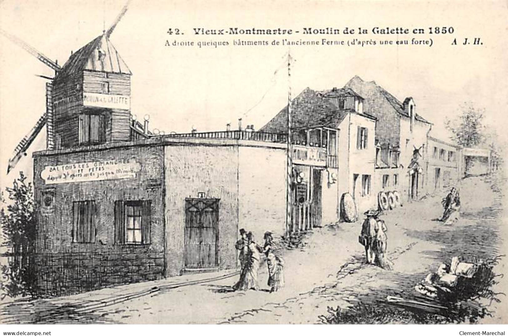 PARIS - Vieux Montmartre - Moulin De La Galette En 1850 - Très Bon état - Paris (18)