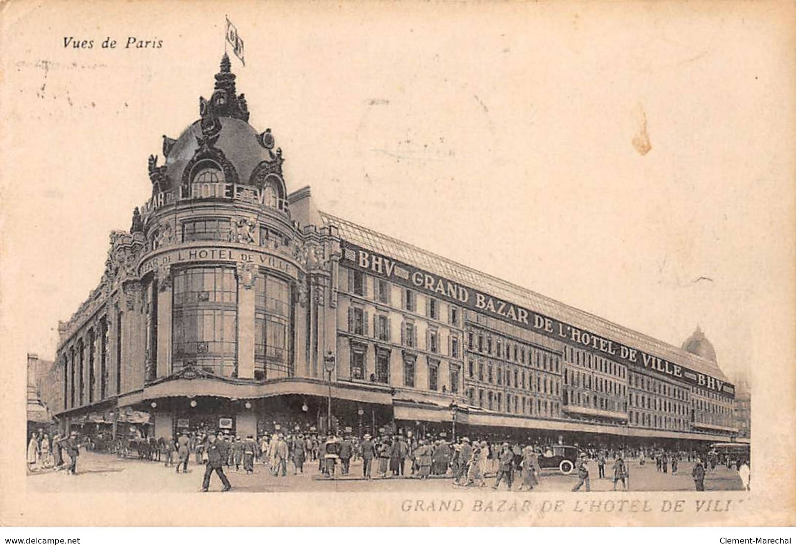 PARIS - Vues De Paris - Grand Bazar De L'Hotel De Ville - Très Bon état - Arrondissement: 04