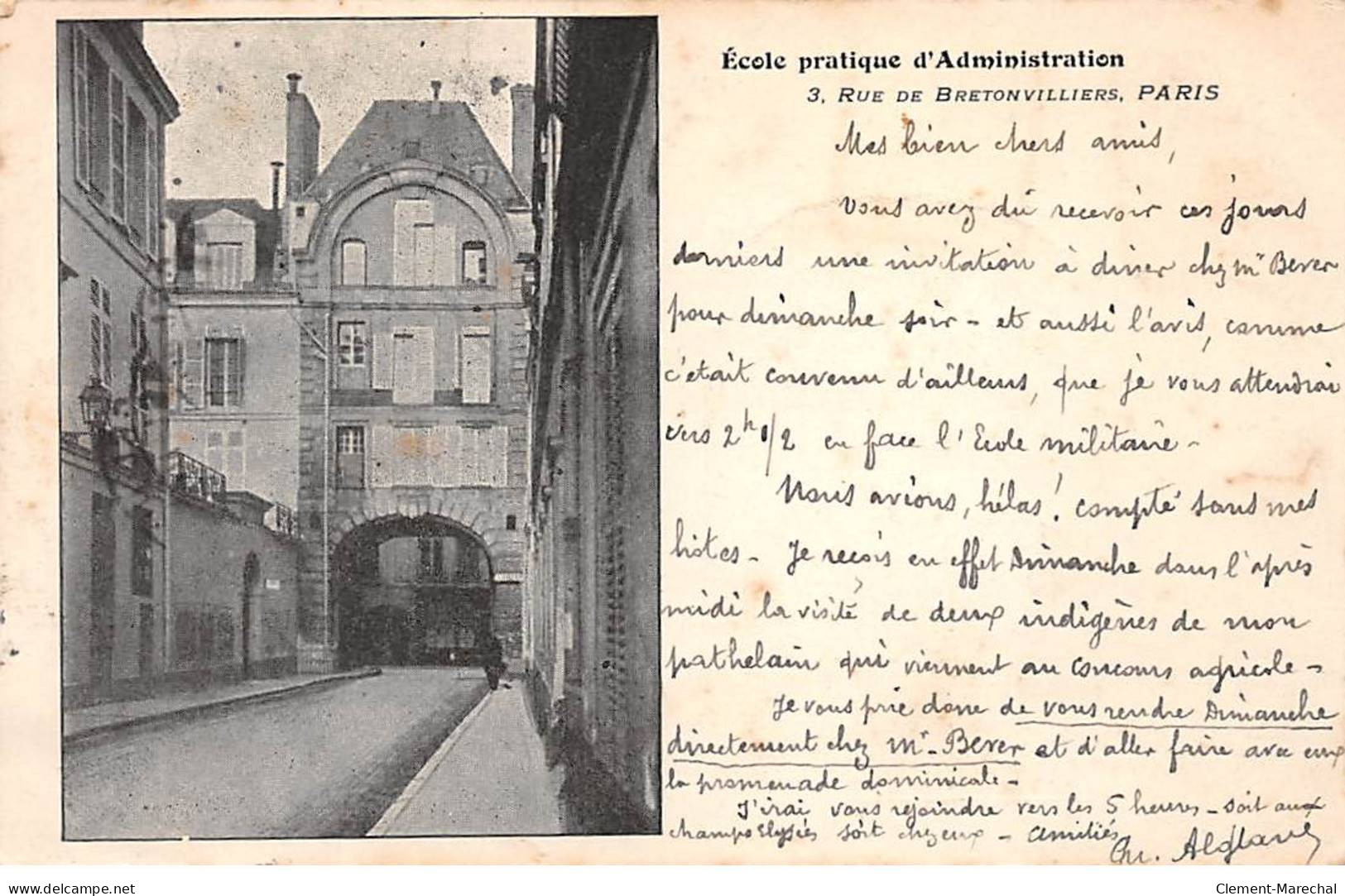 PARIS - Ecole Pratique D'Administration - Rue De Bretonvilliers - état - Paris (04)