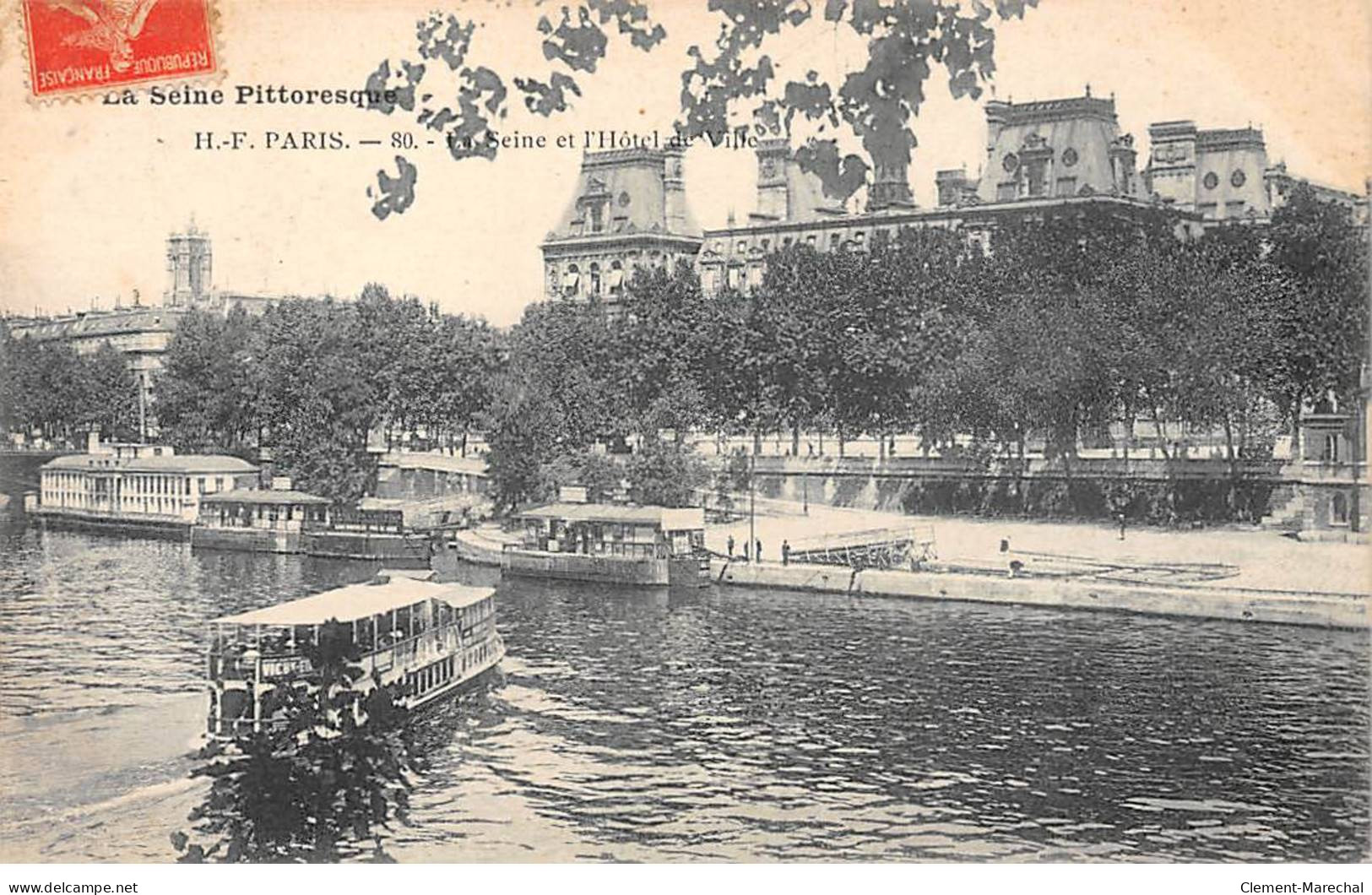 PARIS - La Seine Et L'Hôtel De Ville - Très Bon état - Arrondissement: 04