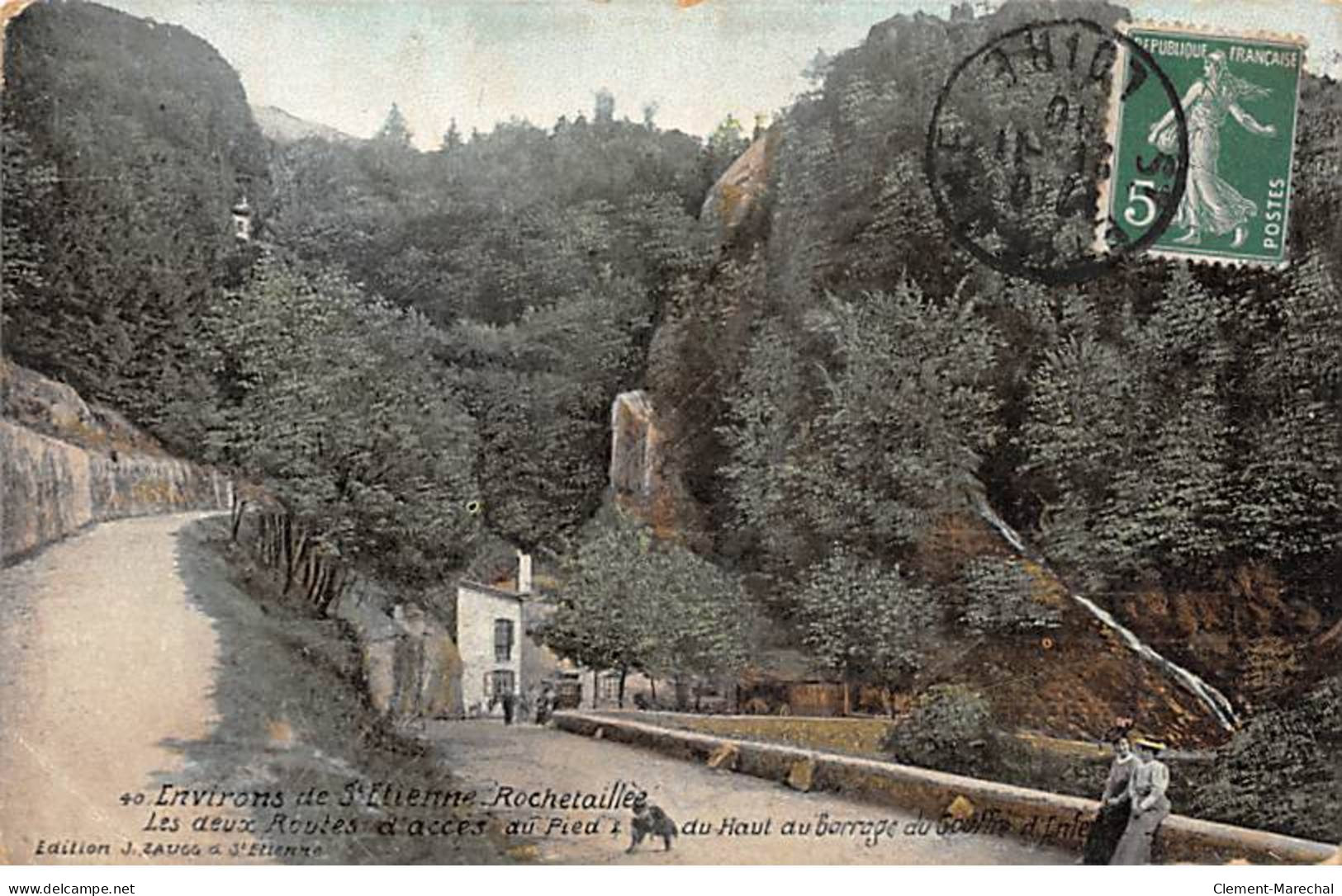 ROCHETAILLEE - Les Deux Routes D'accés Au Gouffre - état - Rochetaillee