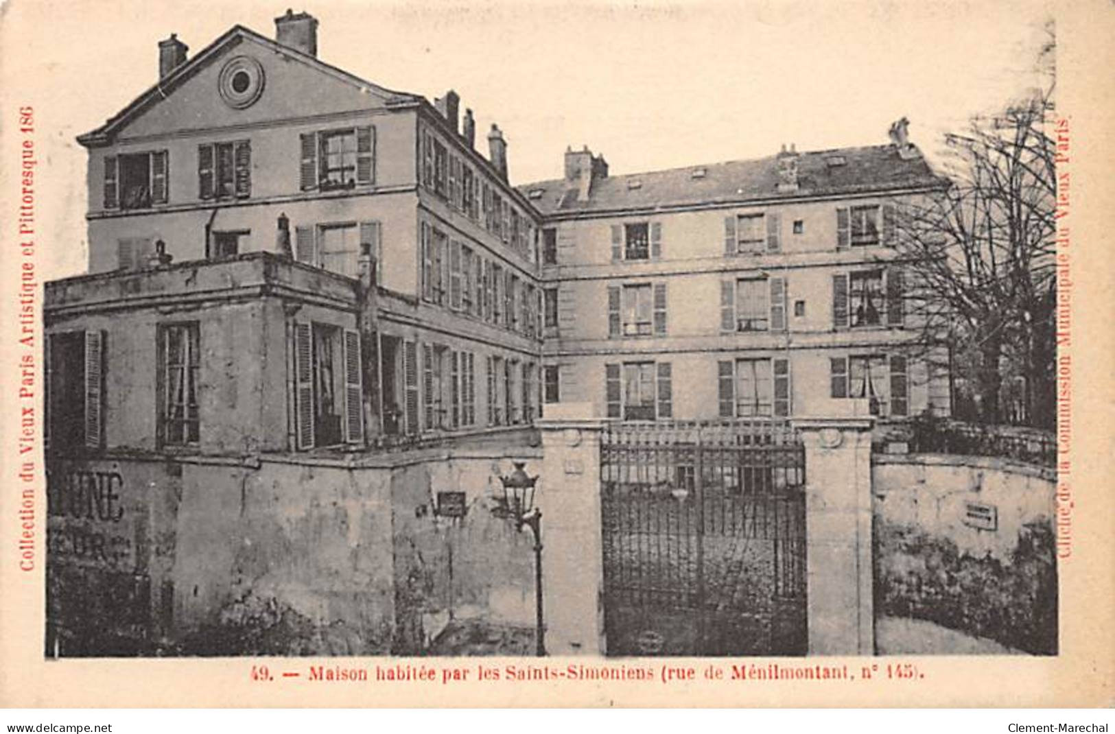 PARIS - Maison Habitée Par Les Saints Simoniens - Rue De Ménilmontant - Très Bon état - Arrondissement: 20