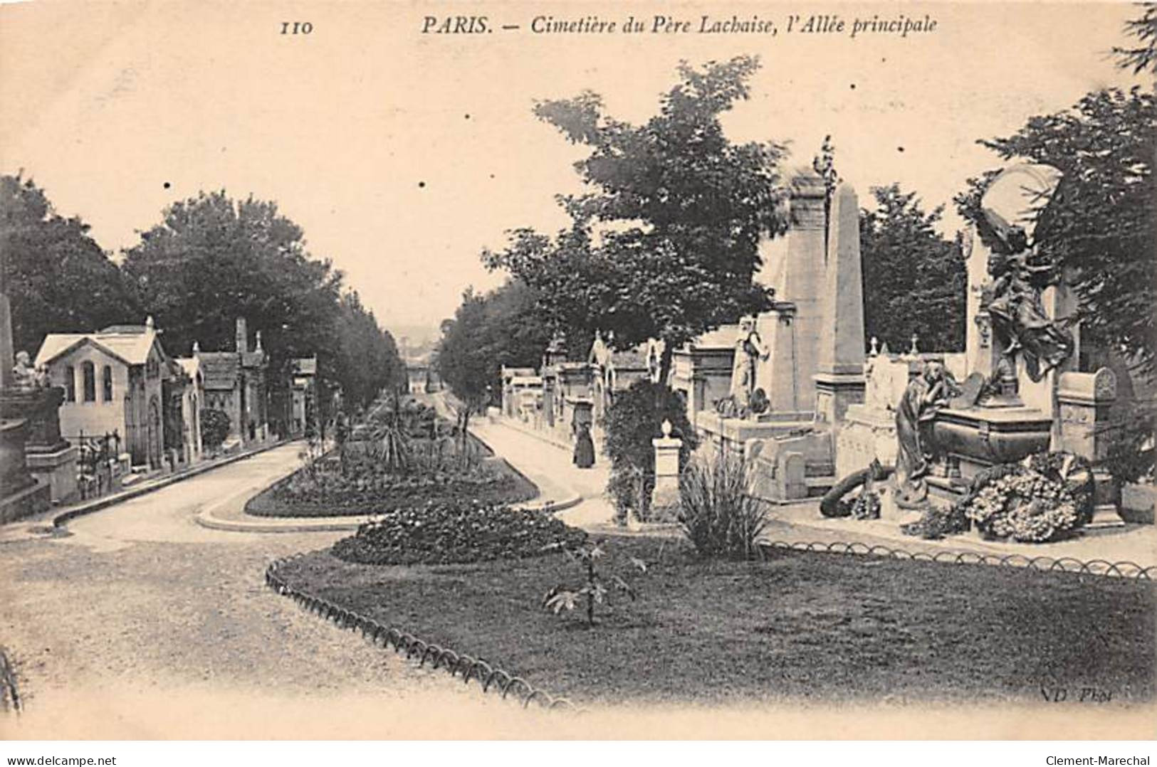 PARIS - Cimetière Du Père Lachaise, L'Allée Principale - Très Bon état - District 20