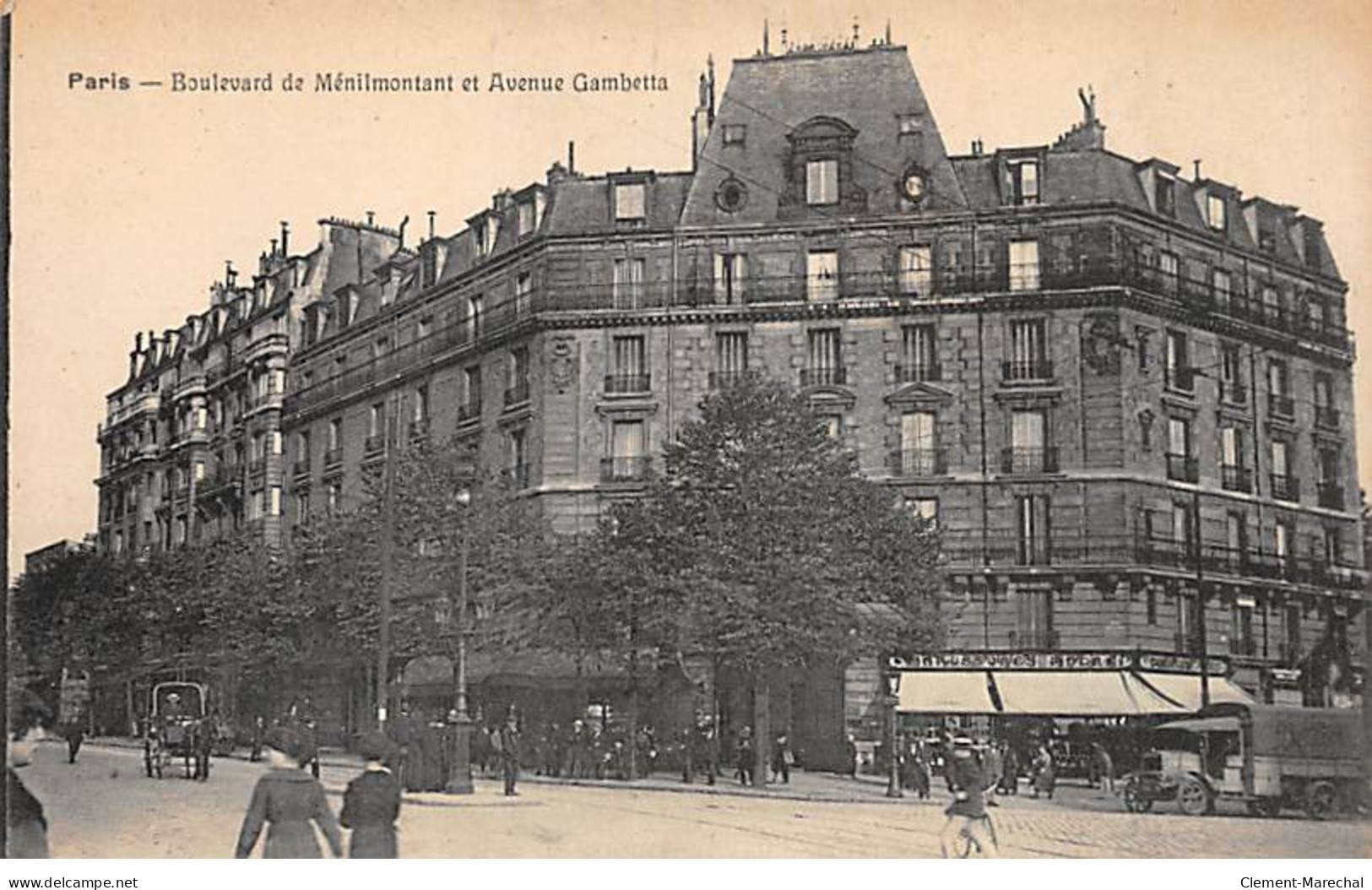 PARIS - Boulevard De Ménilmontant Et Avenue Gambetta - Très Bon état - Arrondissement: 20