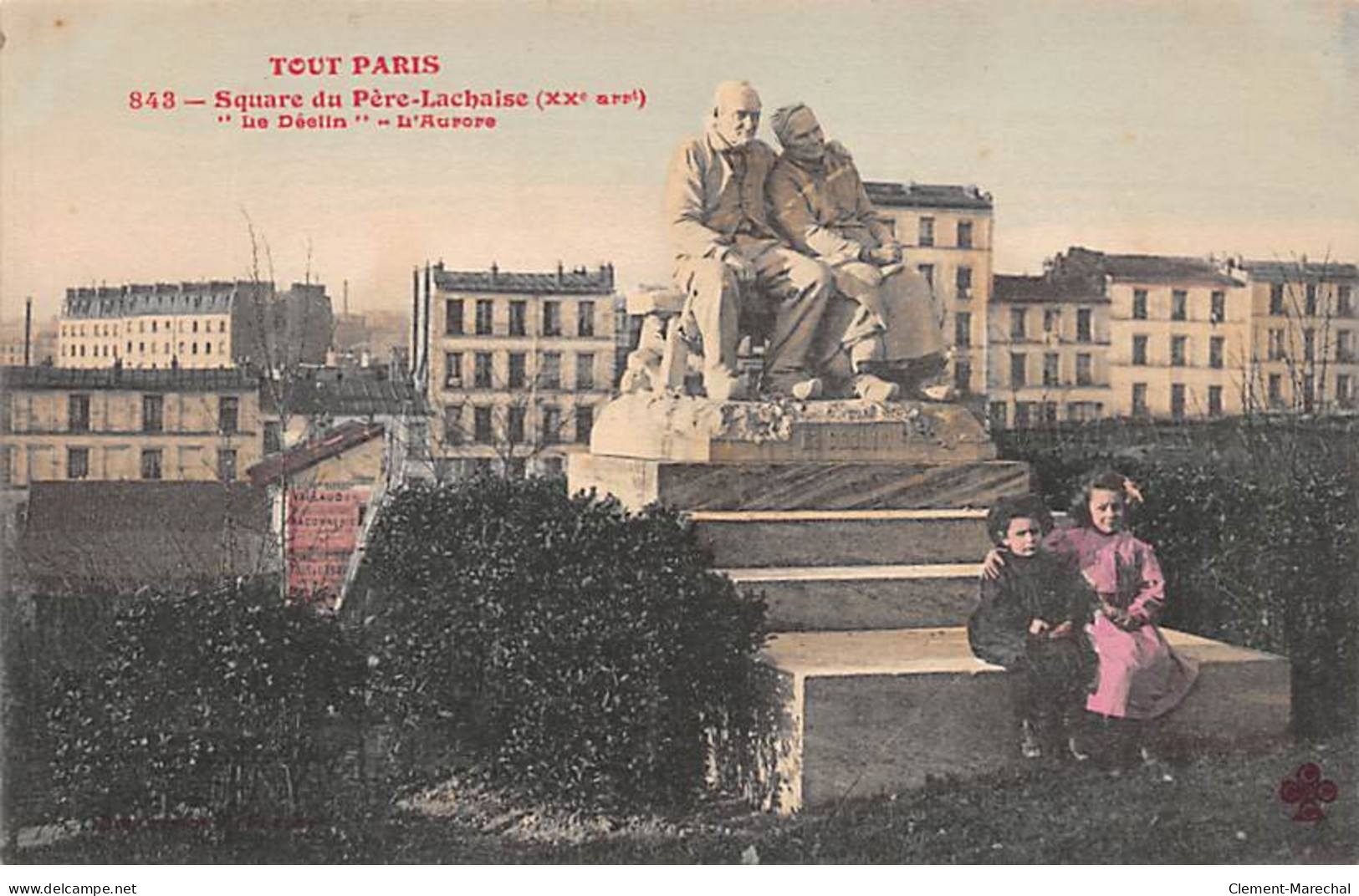 TOUT PARIS - Square Du Père Lachaise - " Le Déclin " - L'Aurore - F. Fleury - Très Bon état - Paris (20)