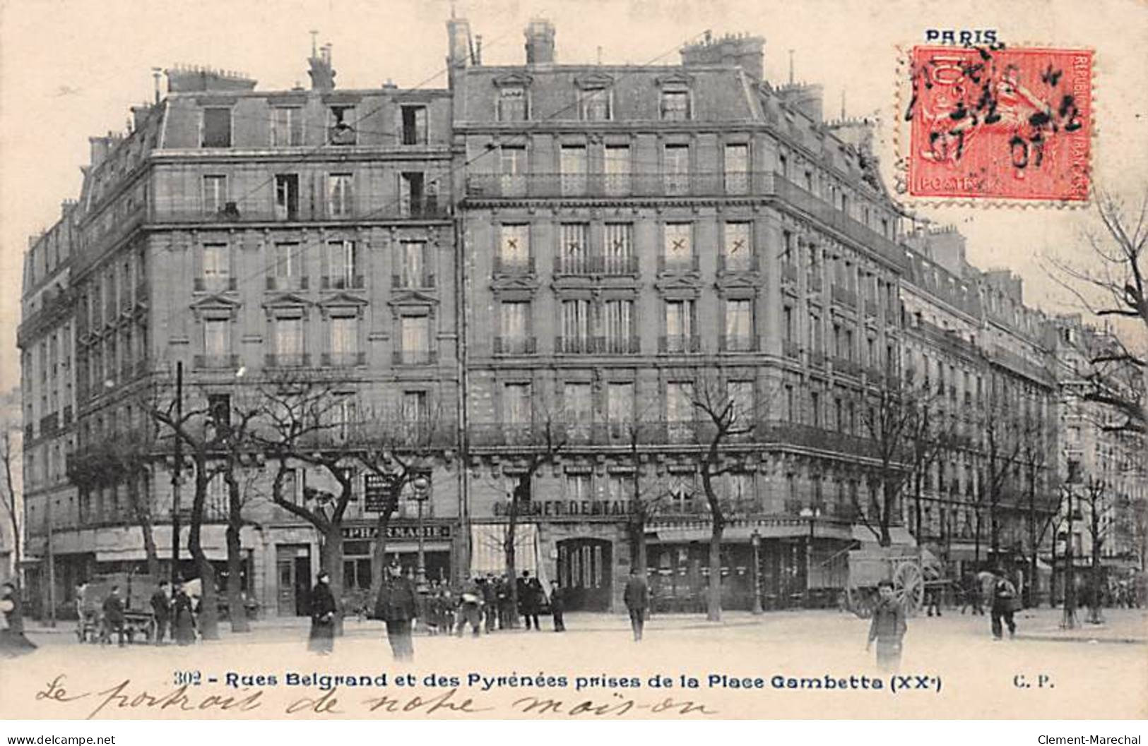 PARIS - Rue Belgrand Et Des Pyrénées Prises De La Place Gambetta - Très Bon état - Arrondissement: 20