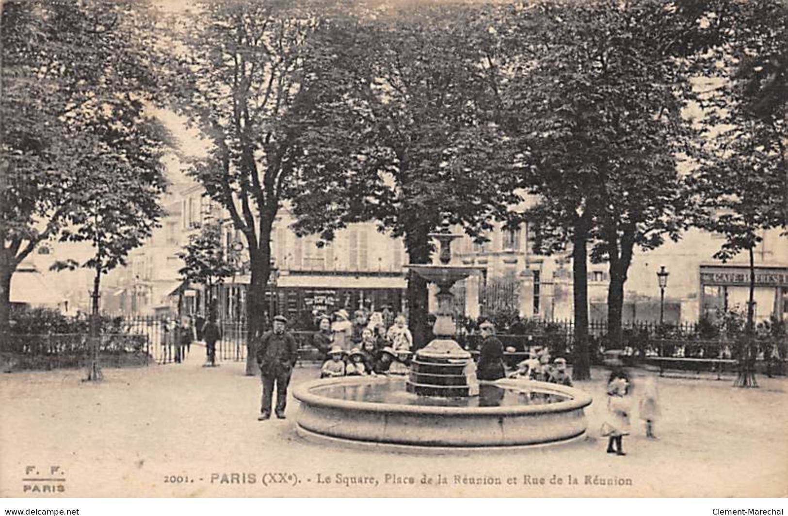 PARIS - Le Square, Place De La Réunion Et Rue De La Réunion - Très Bon état - Arrondissement: 20