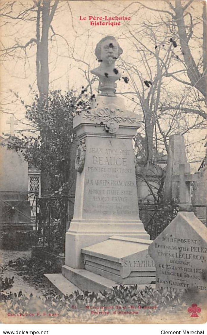 PARIS - Le Père Lachaise Historique - Monument De Jean Adolphe BEAUCE - F. Fleury - Très Bon état - Paris (20)