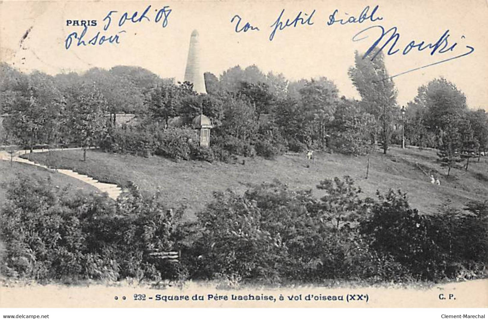 PARIS - Square Du Père Lachaise, à Vol D'oiseau - Très Bon état - Paris (20)