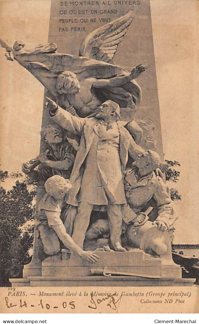 PARIS - Monument élevé à La Mémoire De Gambetta - Très Bon état - District 20