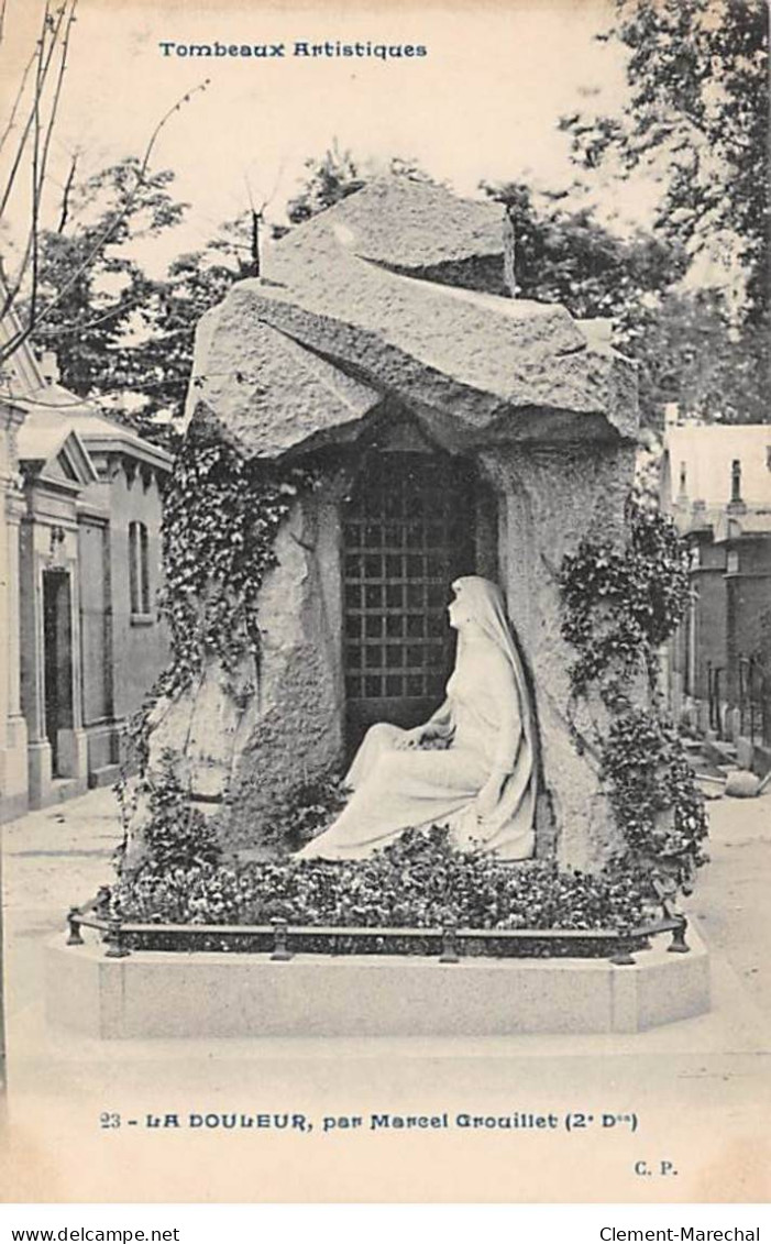 PARIS - Père Lachaise - Tombeaux Artistiques - LA DOULEUR Par Marcel Grouillet - Très Bon état - Distrito: 20