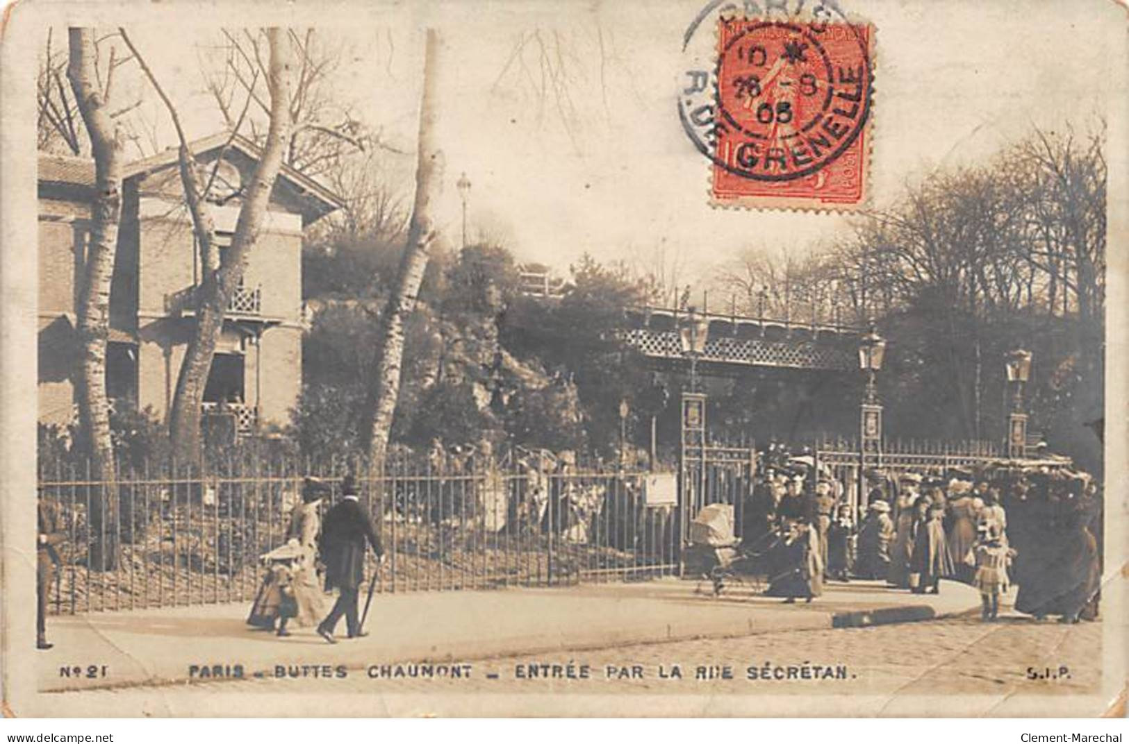 PARIS - Buttes Chaumont - Entrée Par La Rue Sécrétan - état - Distretto: 19