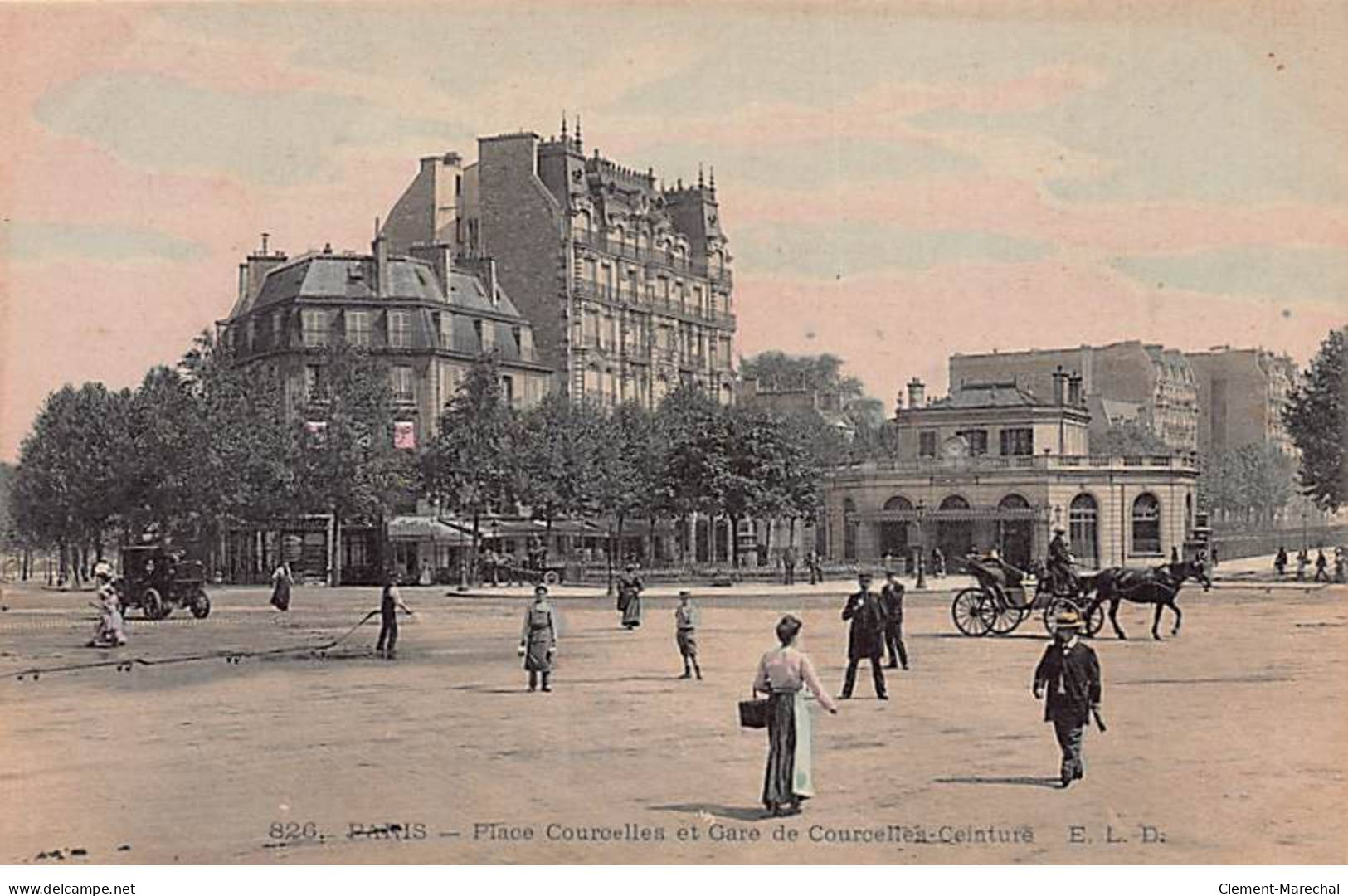 PARIS - Place Courcelles Et Gare De Courcelles Ceinture - Très Bon état - Distretto: 08